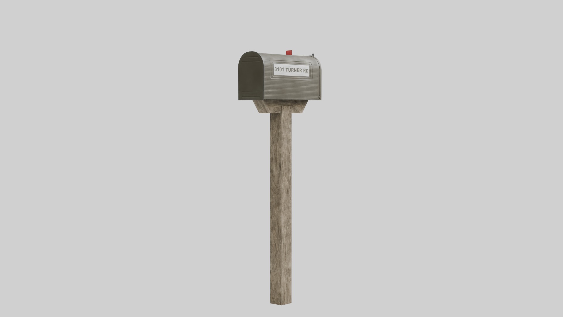 Mailbox with 4K Textures Low-poly 3D model_5