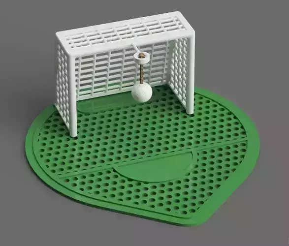 Urinal Gate with Splash Pad 3D print model