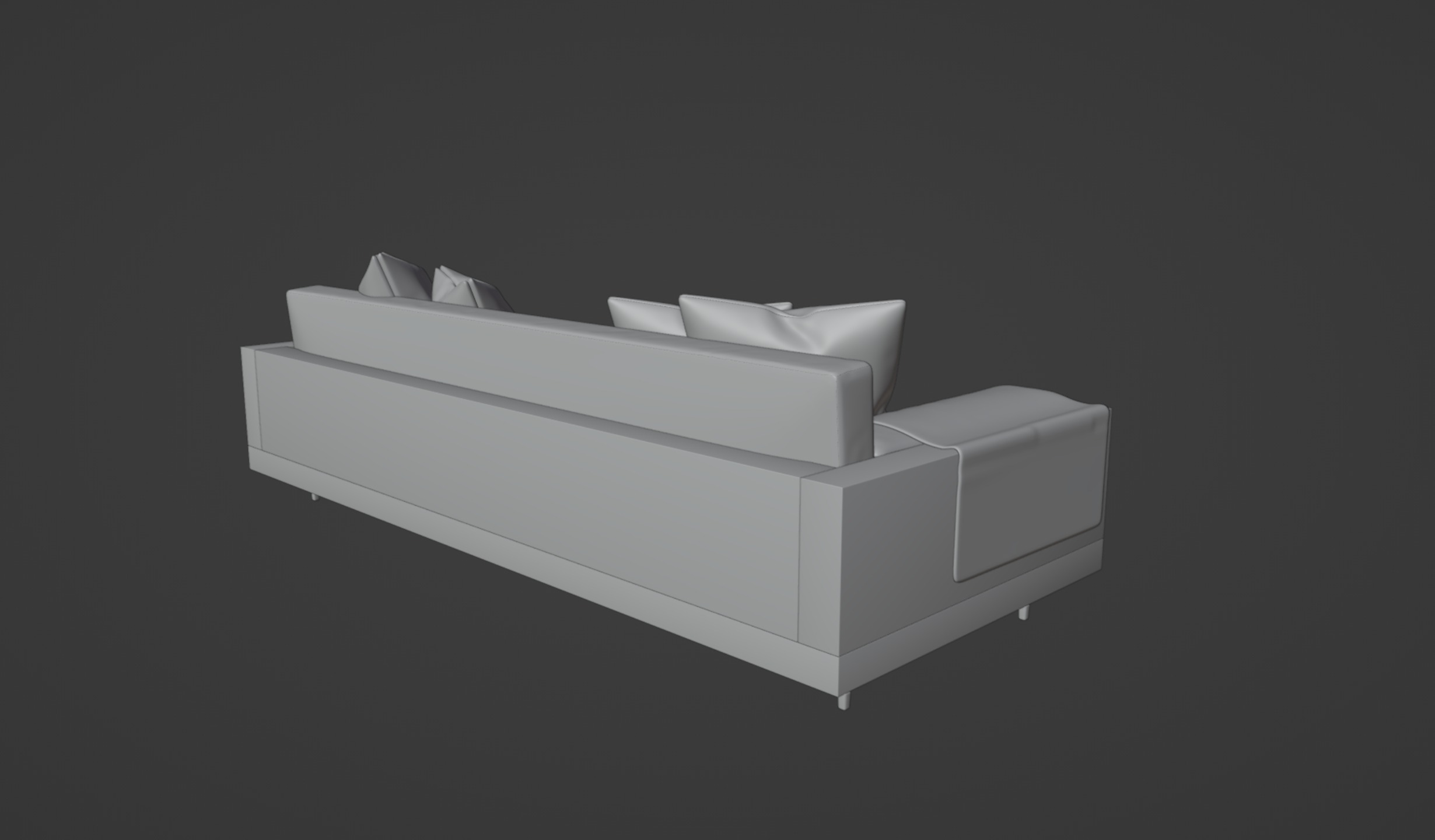 Modern 3 Seater Sofa 3D model_7