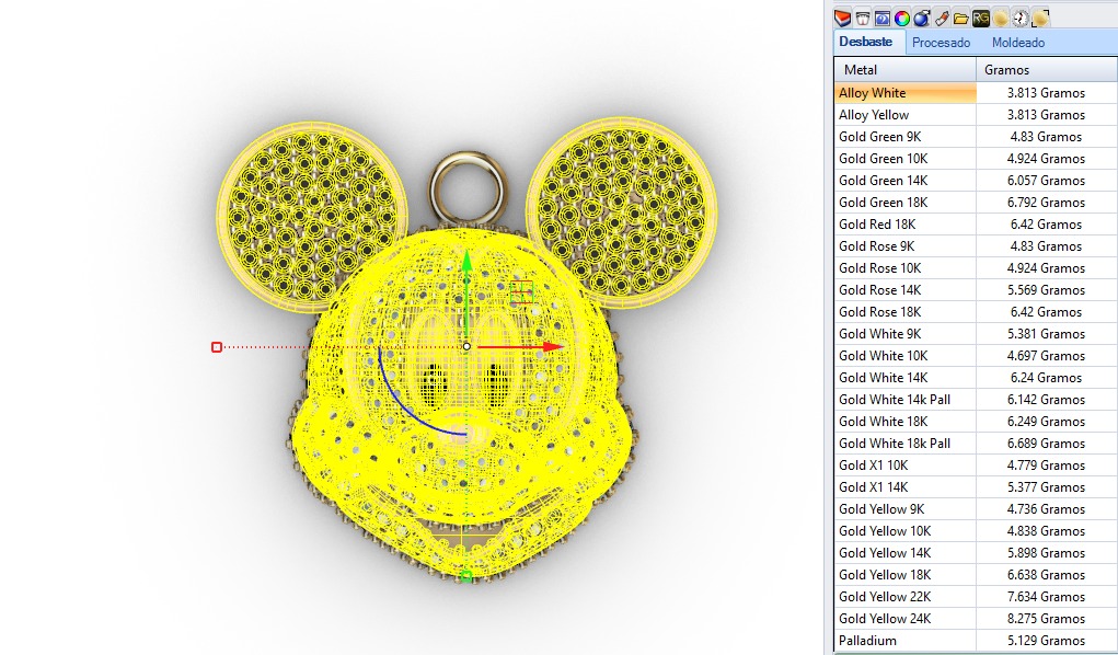dijes- Colgante mickey mouse dibujo animado -v- 3D print model_7