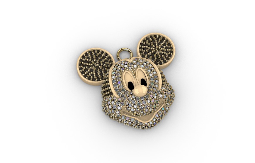 dijes- Colgante mickey mouse dibujo animado -v- 3D print model_1