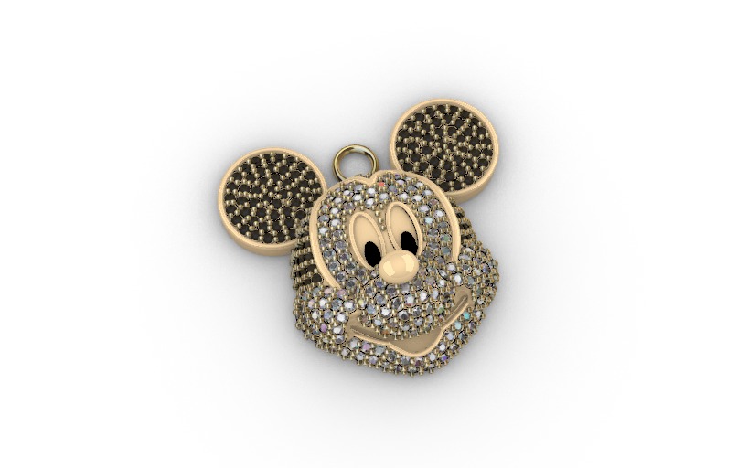 dijes- Colgante mickey mouse dibujo animado -v- 3D print model_4