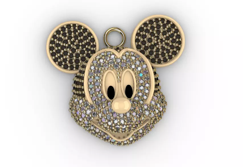 dijes- Colgante mickey mouse dibujo animado -v- 3D print model_0
