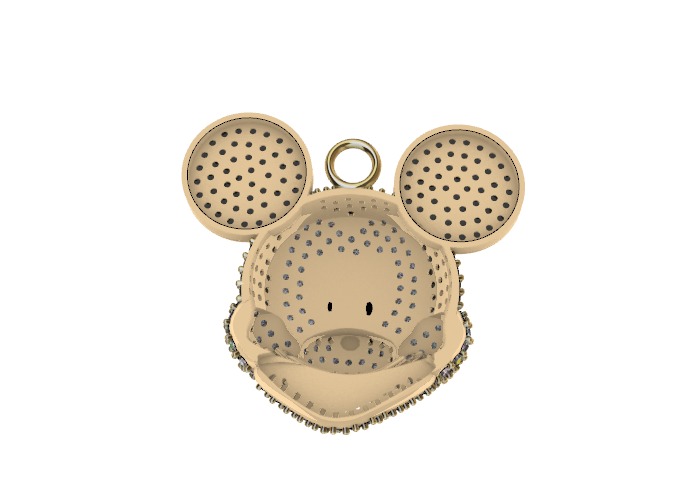 dijes- Colgante mickey mouse dibujo animado -v- 3D print model_3