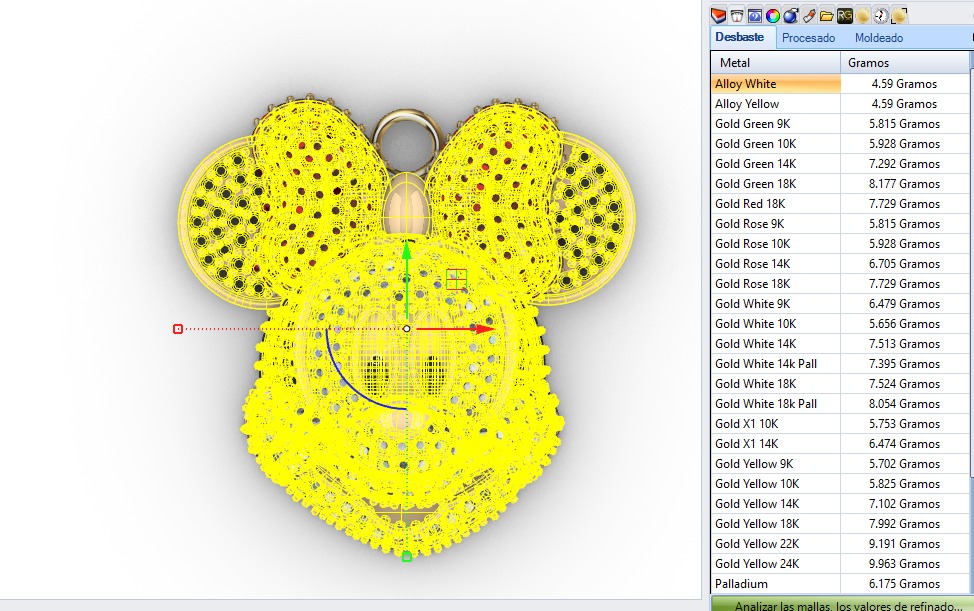 dijes- Colgante minnie mouse dibujo animado -v- 3D print model_7