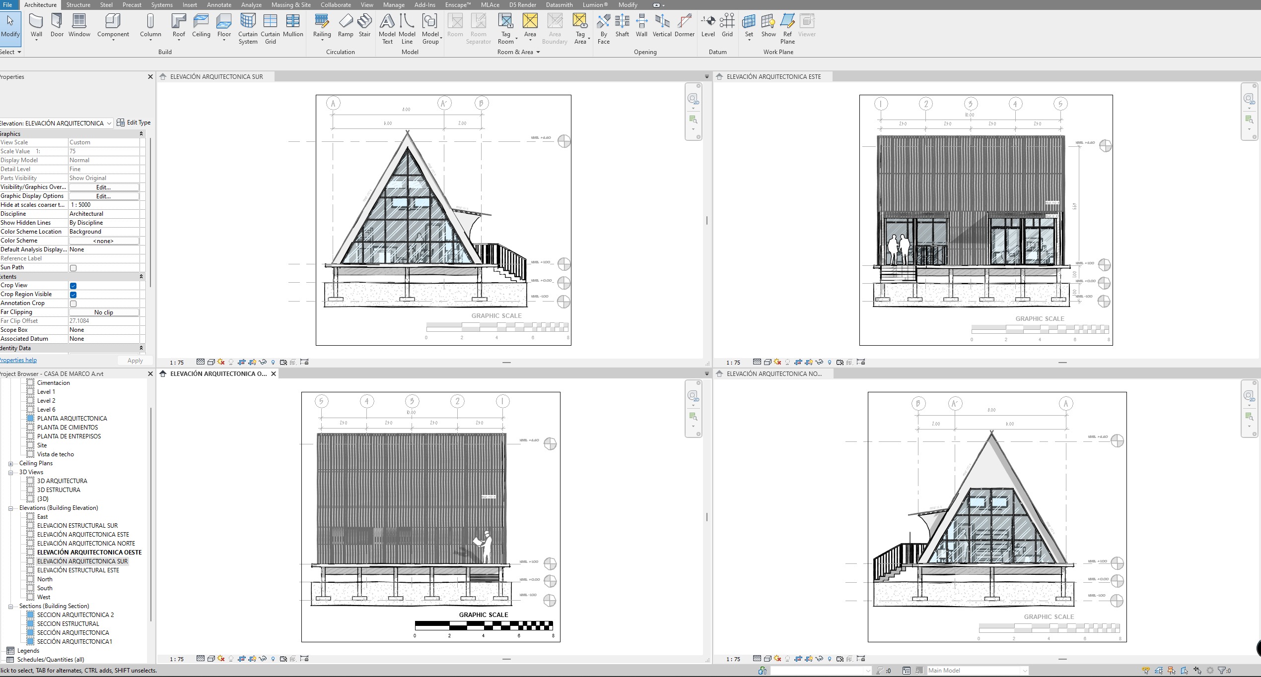 A-Frame House Model with Detailed Architectural and Structural 3D model_22