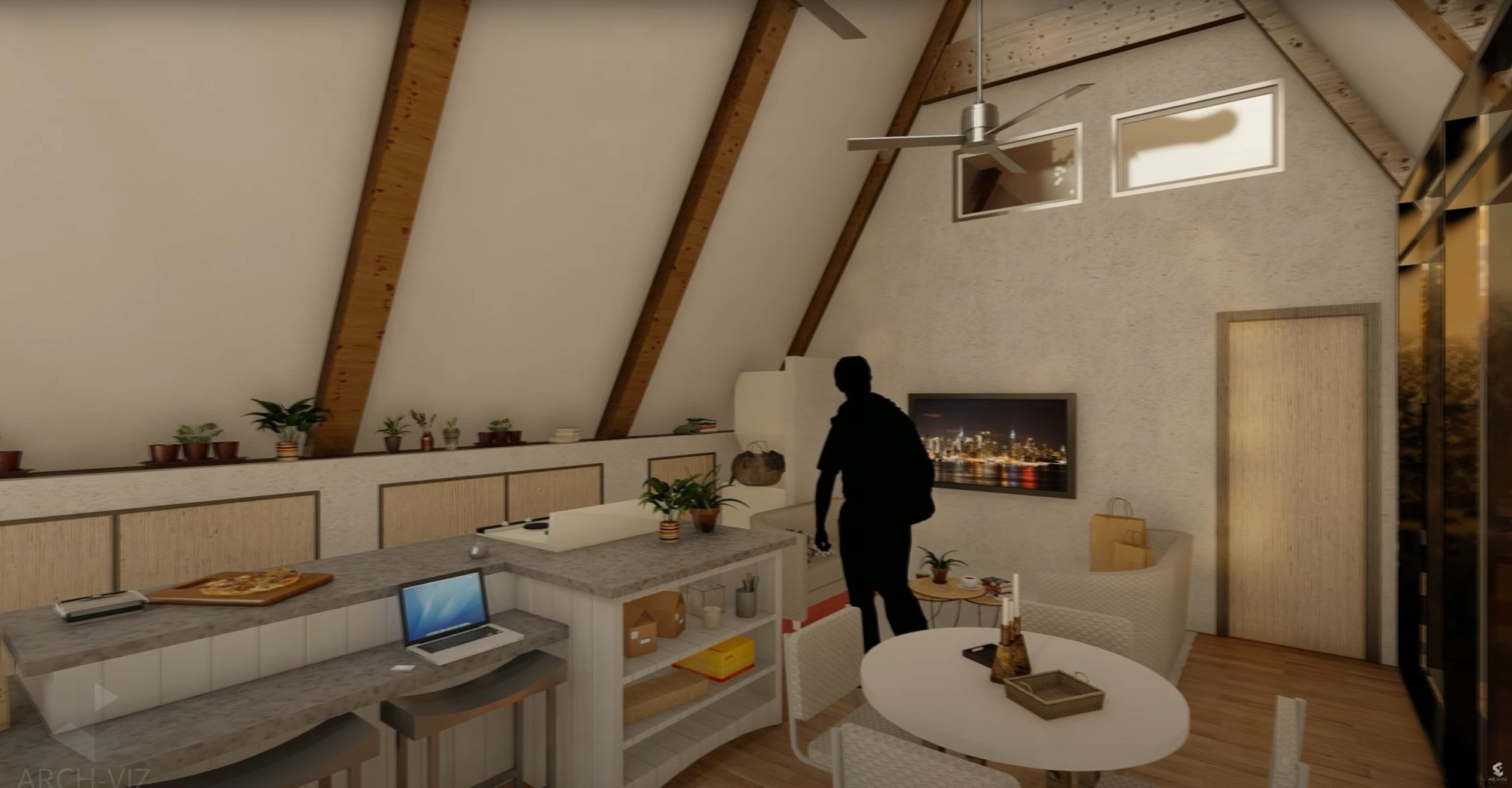 A-Frame House Model with Detailed Architectural and Structural 3D model_14