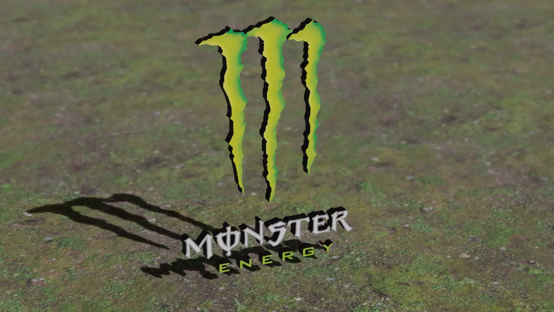 Monster Energy 3D logo Low-poly 3D model