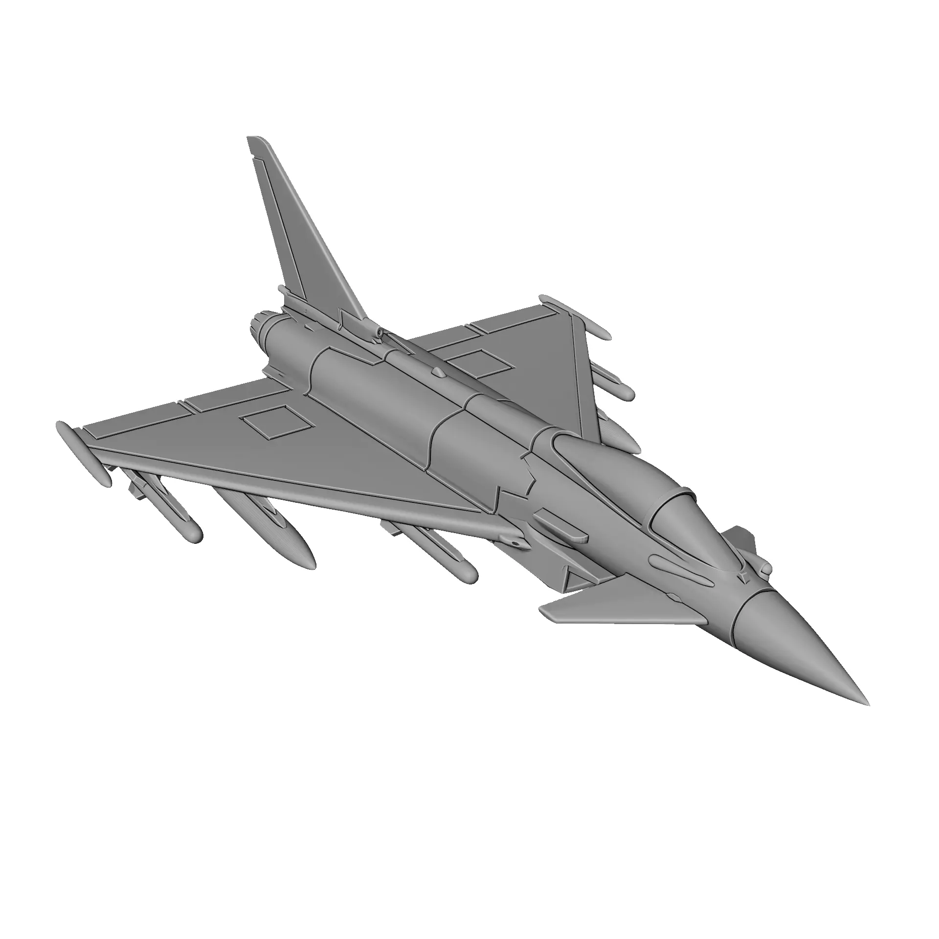 Eurofighter Typhoon 3D print model_0