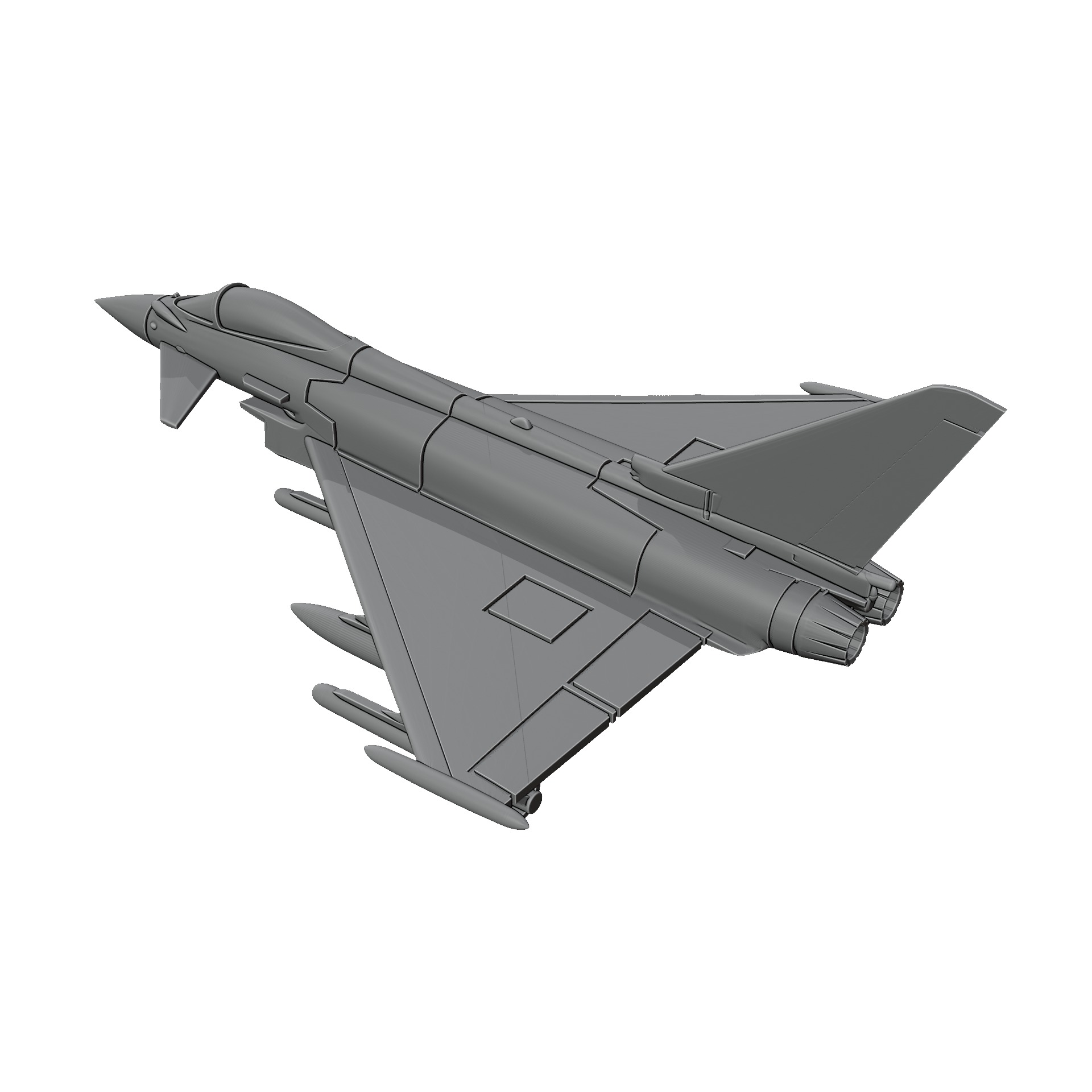 Eurofighter Typhoon 3D print model_3