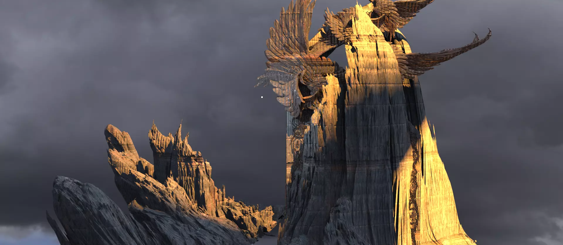 Steampunk Angel Clock Dial 3D model_0