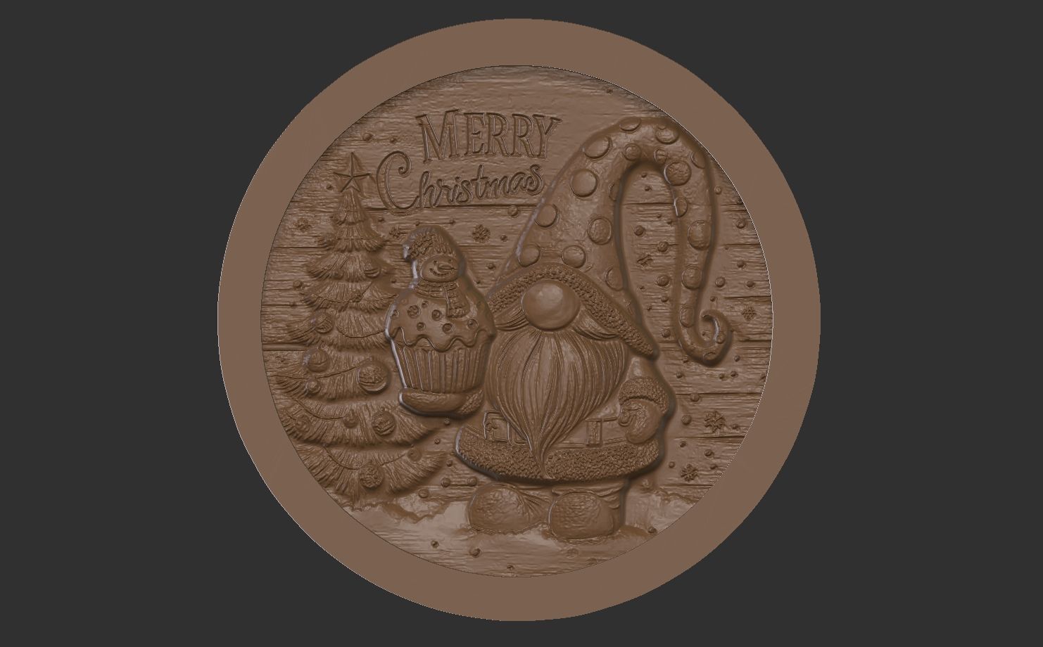 gnome christmas decor 3D print model_5