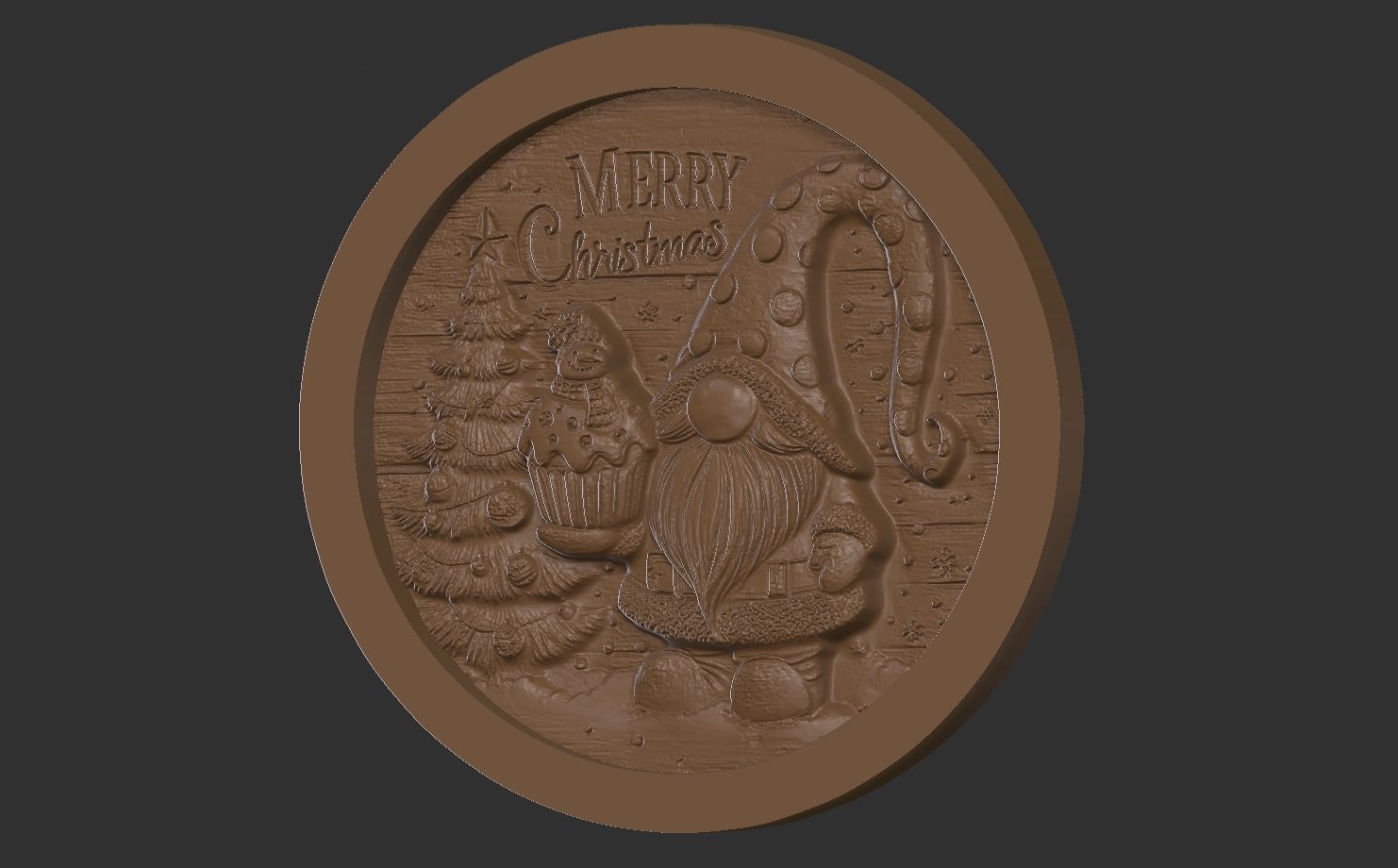 gnome christmas decor 3D print model_6