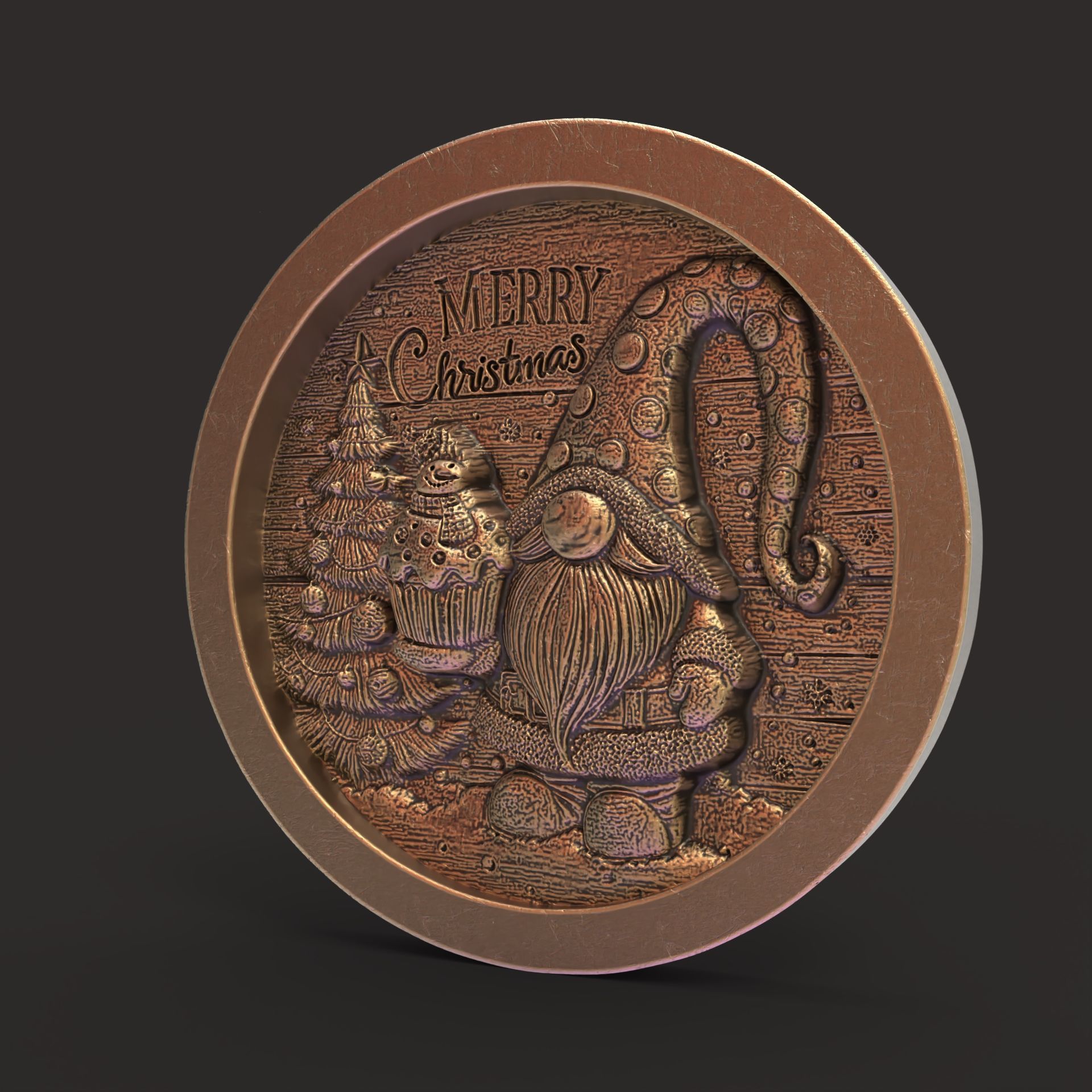 gnome christmas decor 3D print model_1