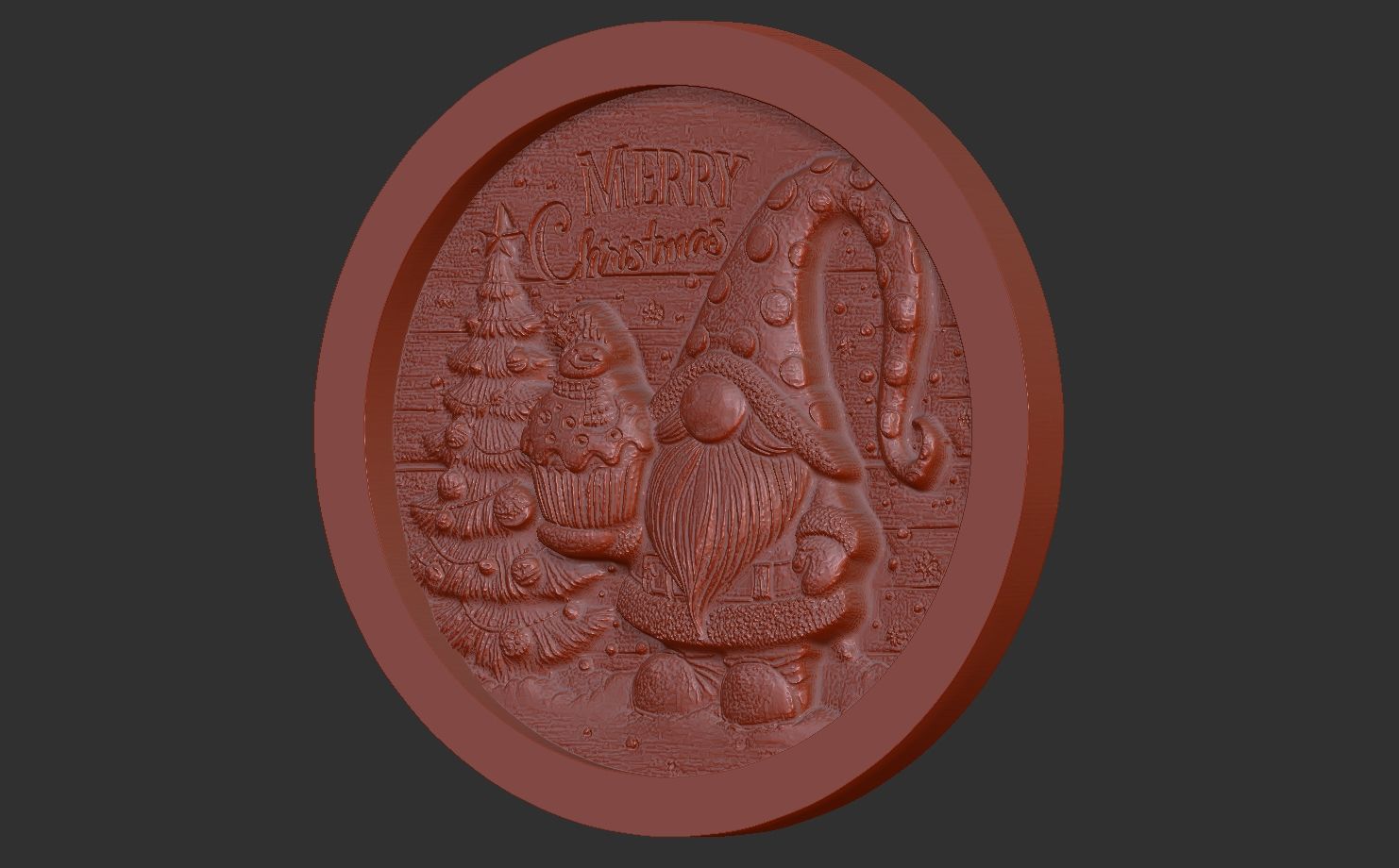 gnome christmas decor 3D print model_8