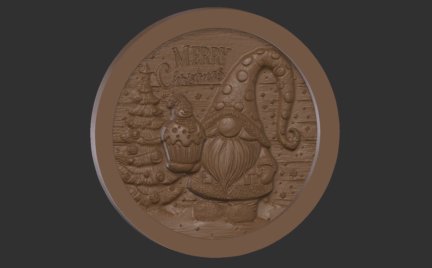 gnome christmas decor 3D print model_13