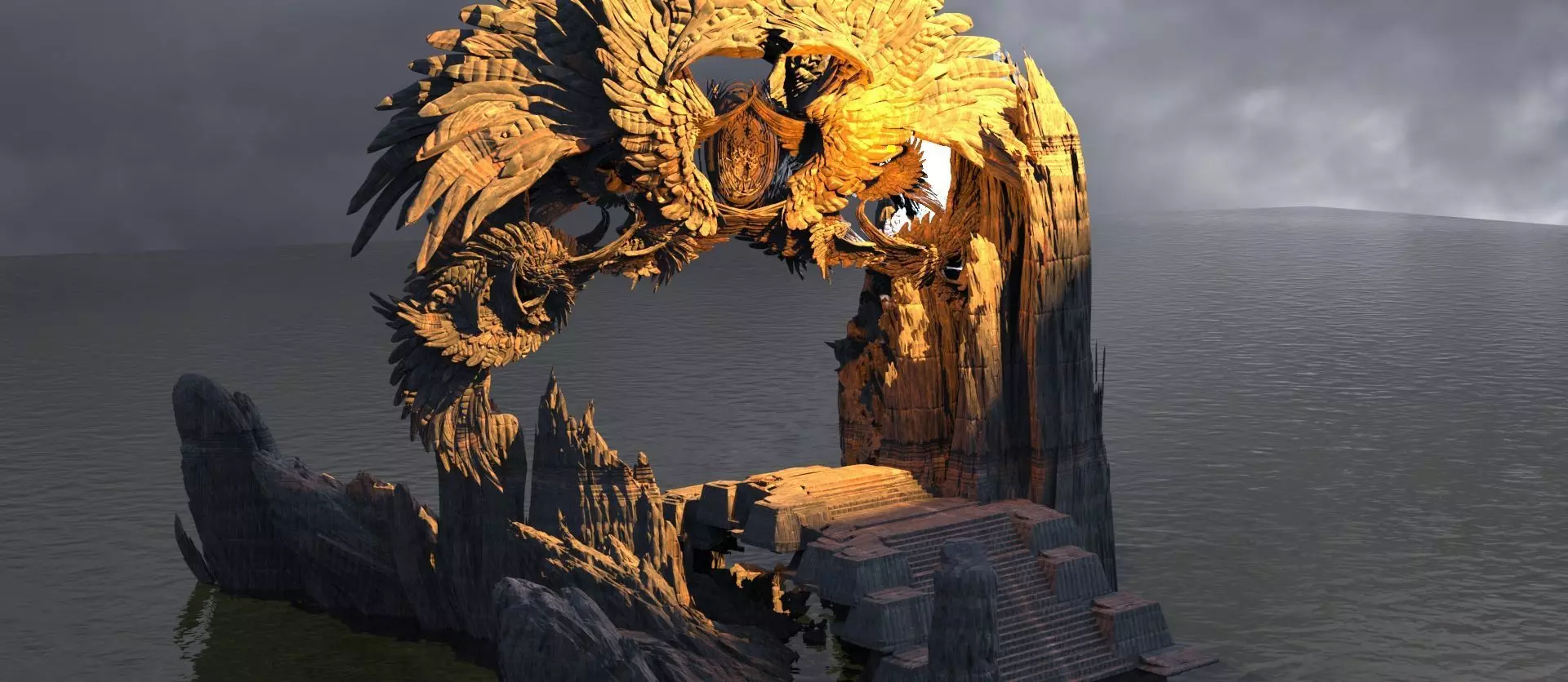 Steampunk Angel Clock Dial 2  3D model_0