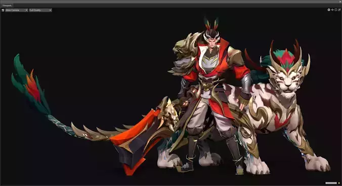 Tiger warrior 3D model