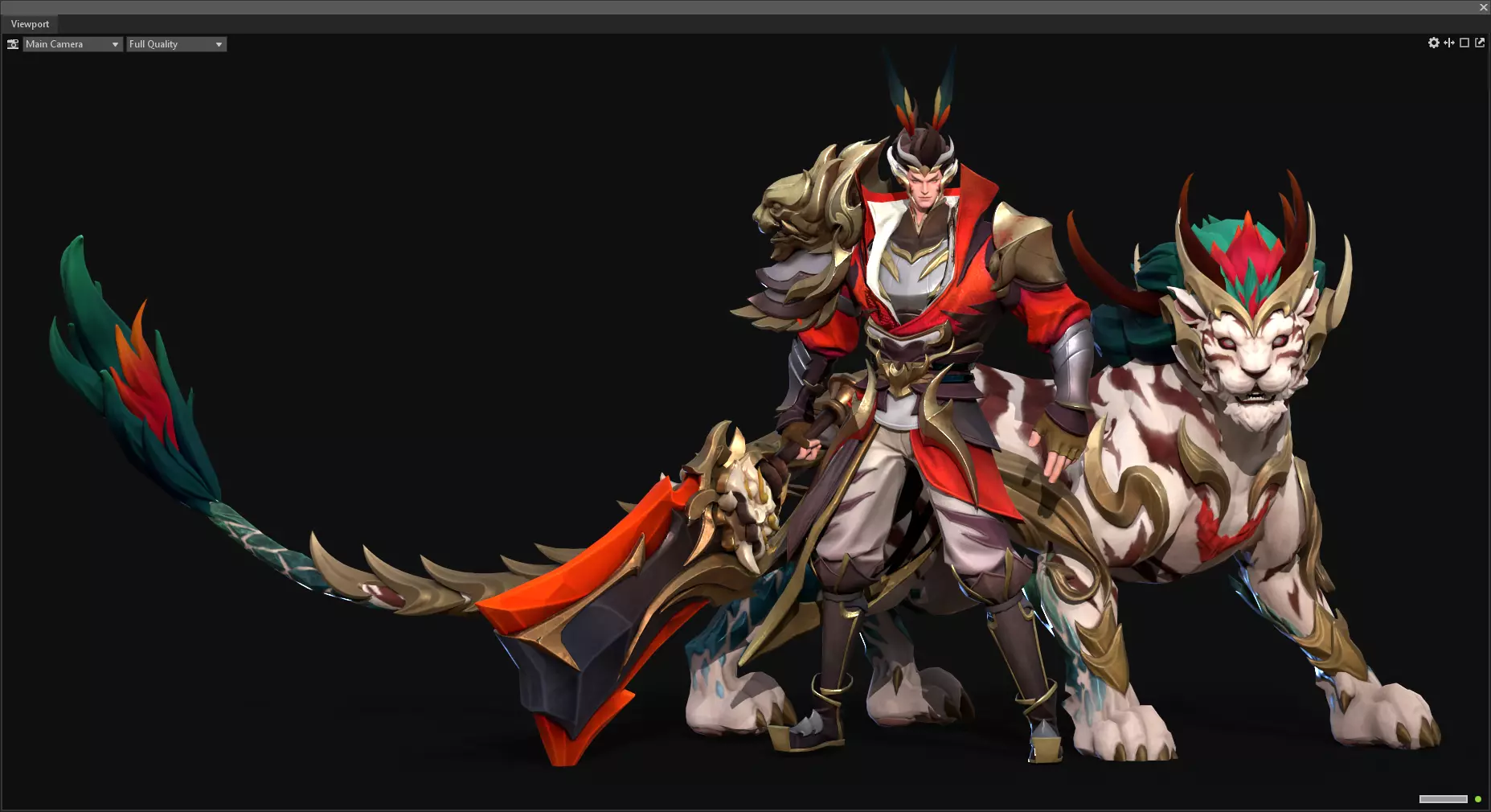 Tiger warrior 3D model_0