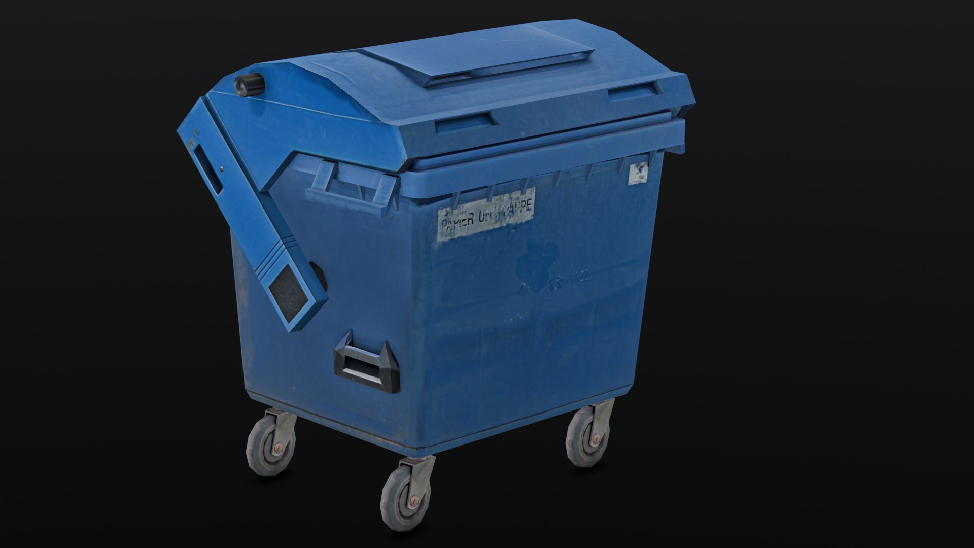 Garbage Container low poly Low-poly 3D model_13