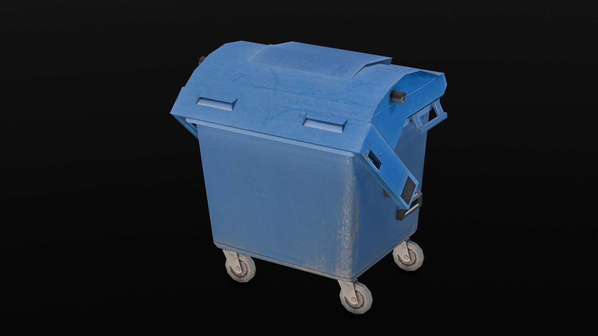 Garbage Container low poly Low-poly 3D model_16