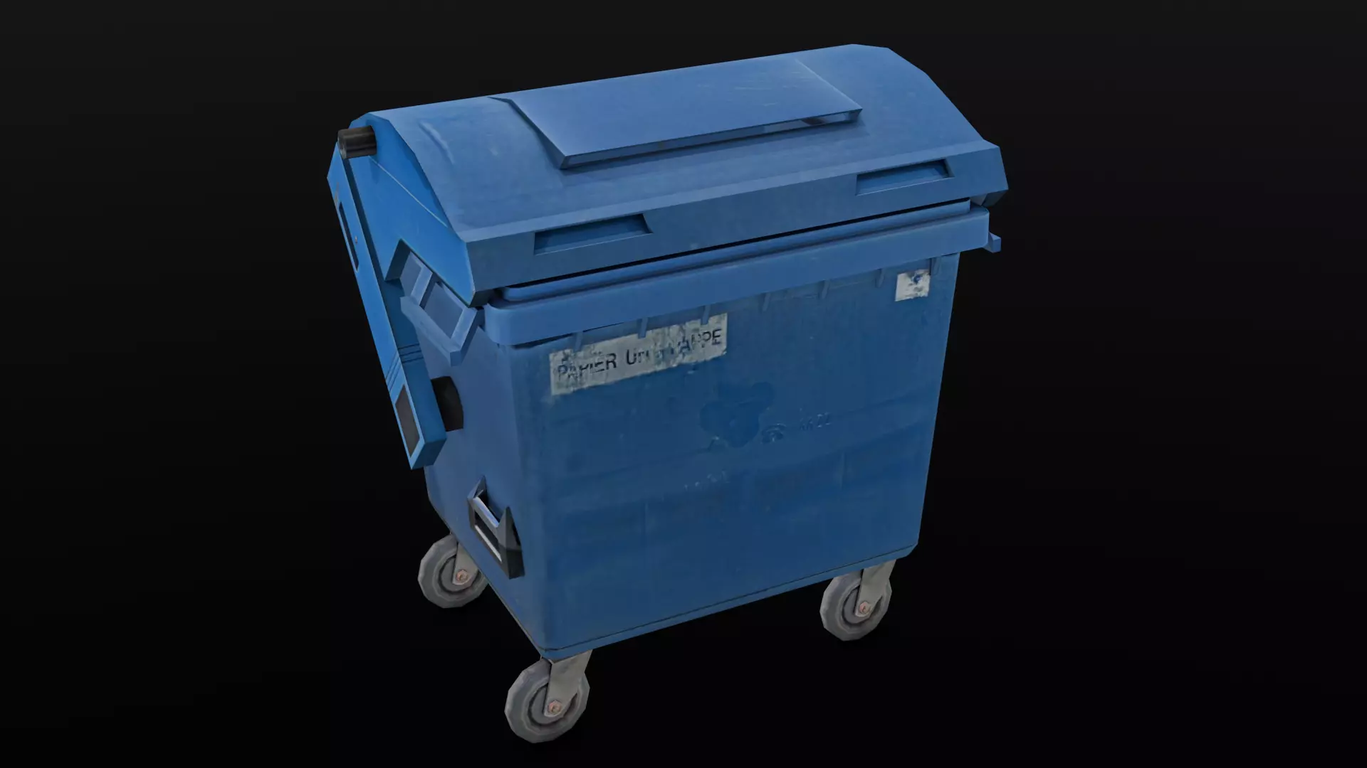 Garbage Container low poly Low-poly 3D model_0