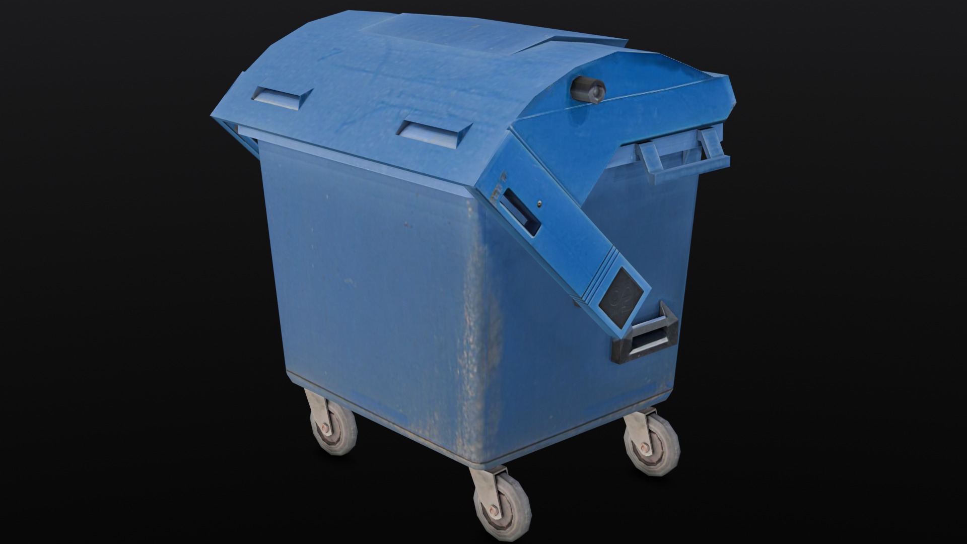 Garbage Container low poly Low-poly 3D model_1