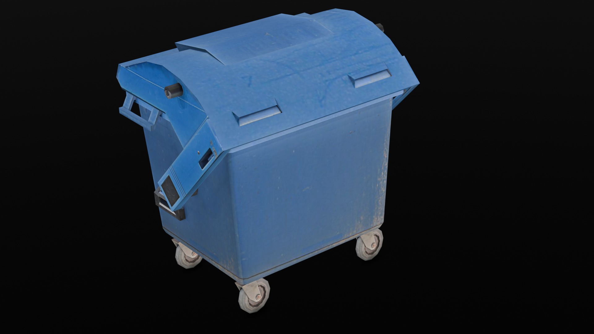 Garbage Container low poly Low-poly 3D model_15
