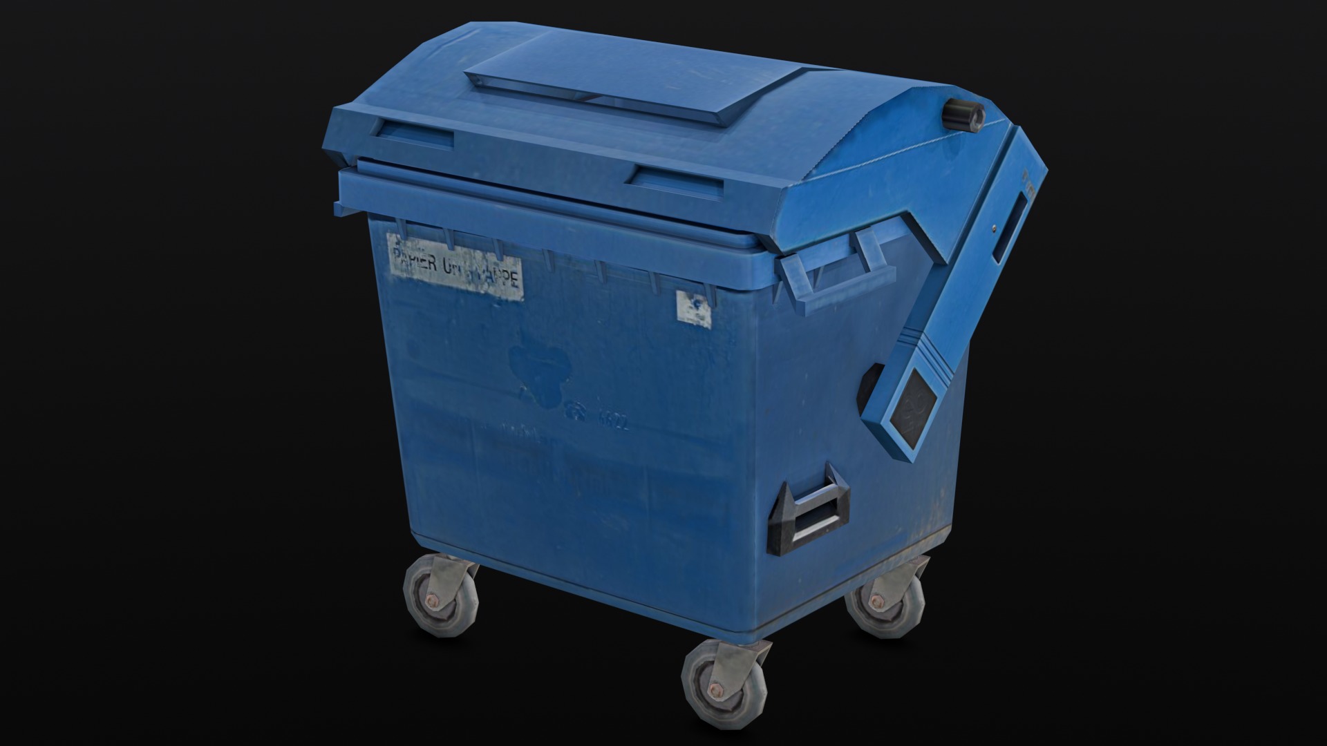 Garbage Container low poly Low-poly 3D model_18