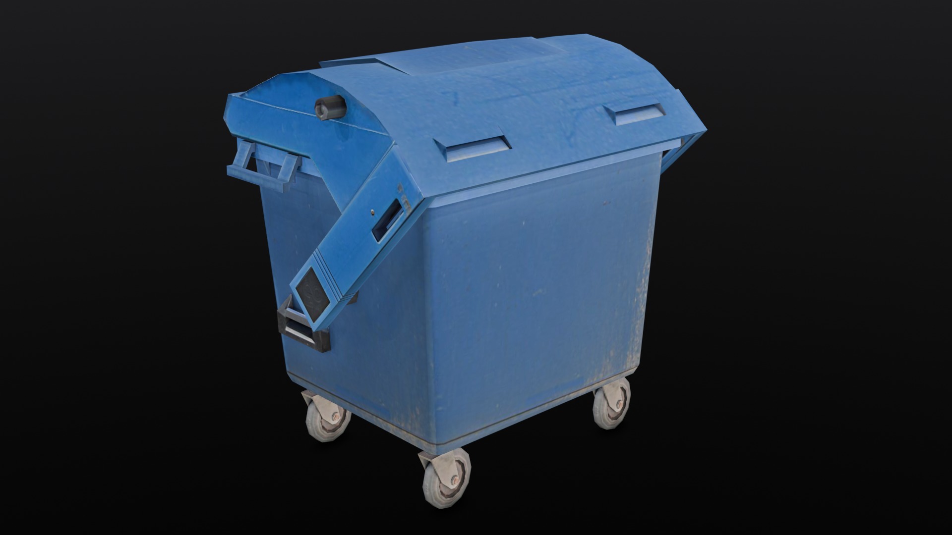 Garbage Container low poly Low-poly 3D model_2