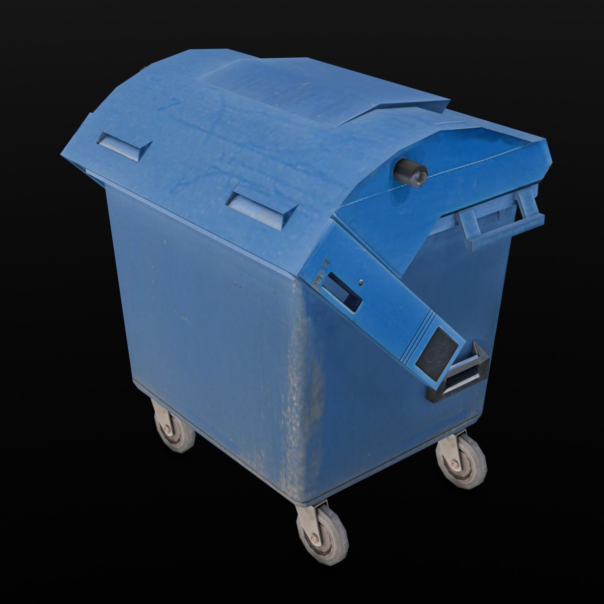 Garbage Container low poly Low-poly 3D model_6