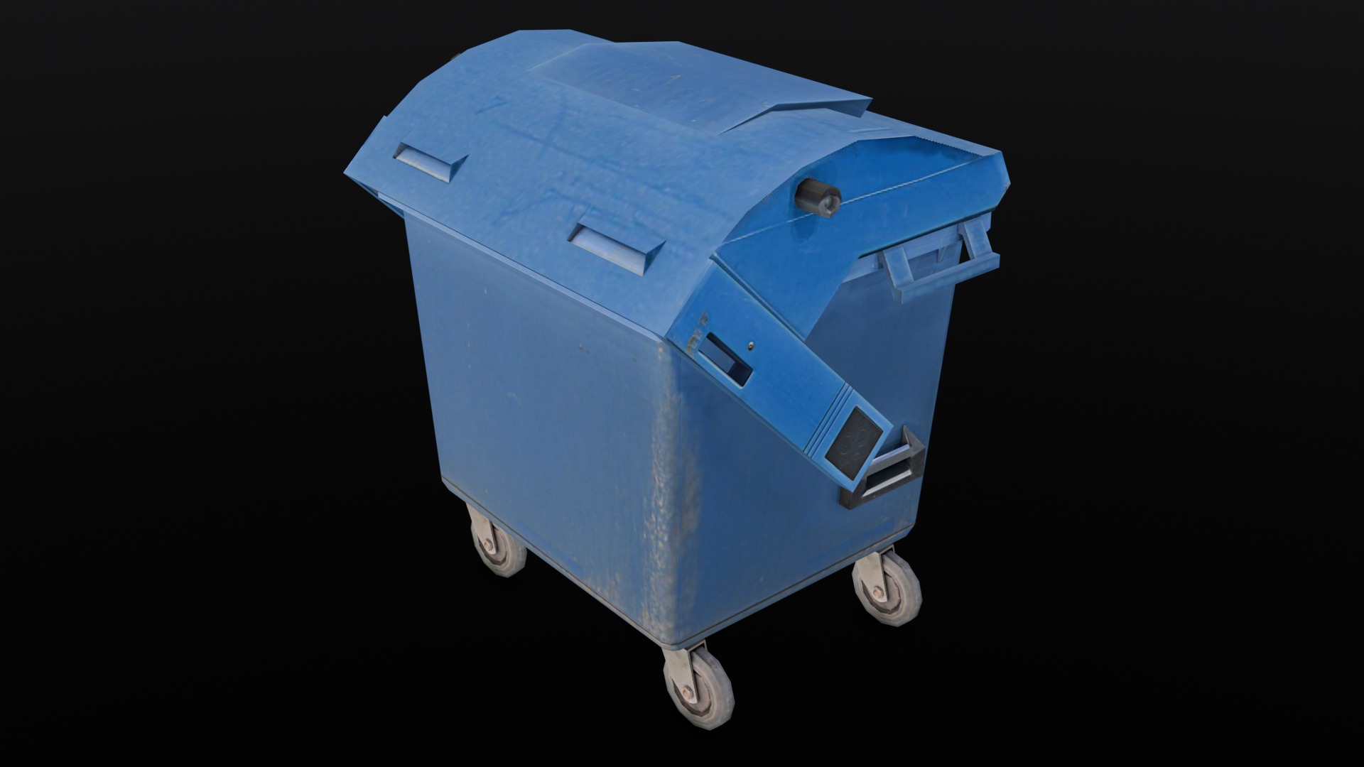 Garbage Container low poly Low-poly 3D model_5