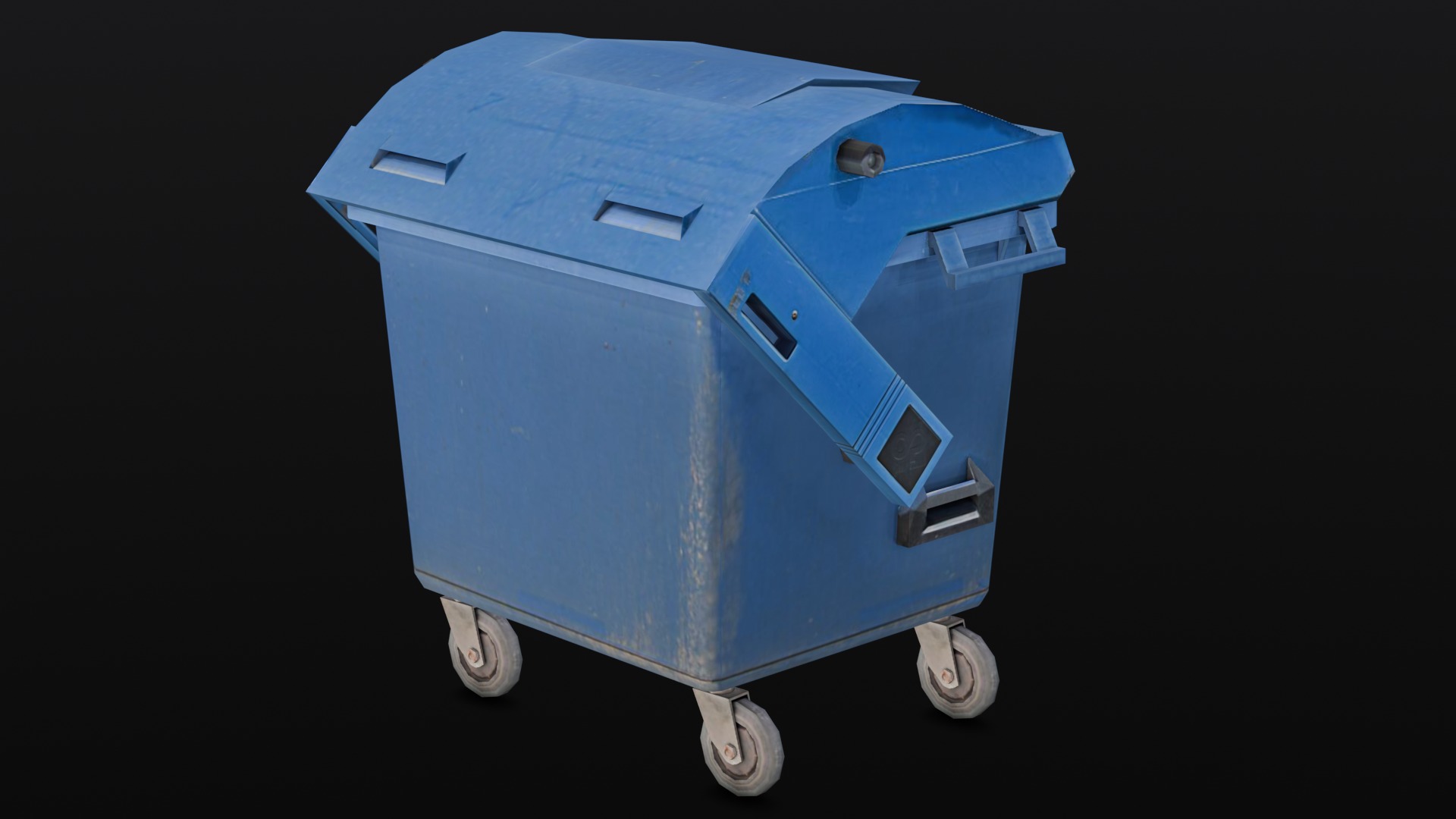 Garbage Container low poly Low-poly 3D model_12