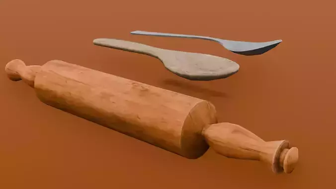 Kitchen Asset Low poly Low-poly 3D model