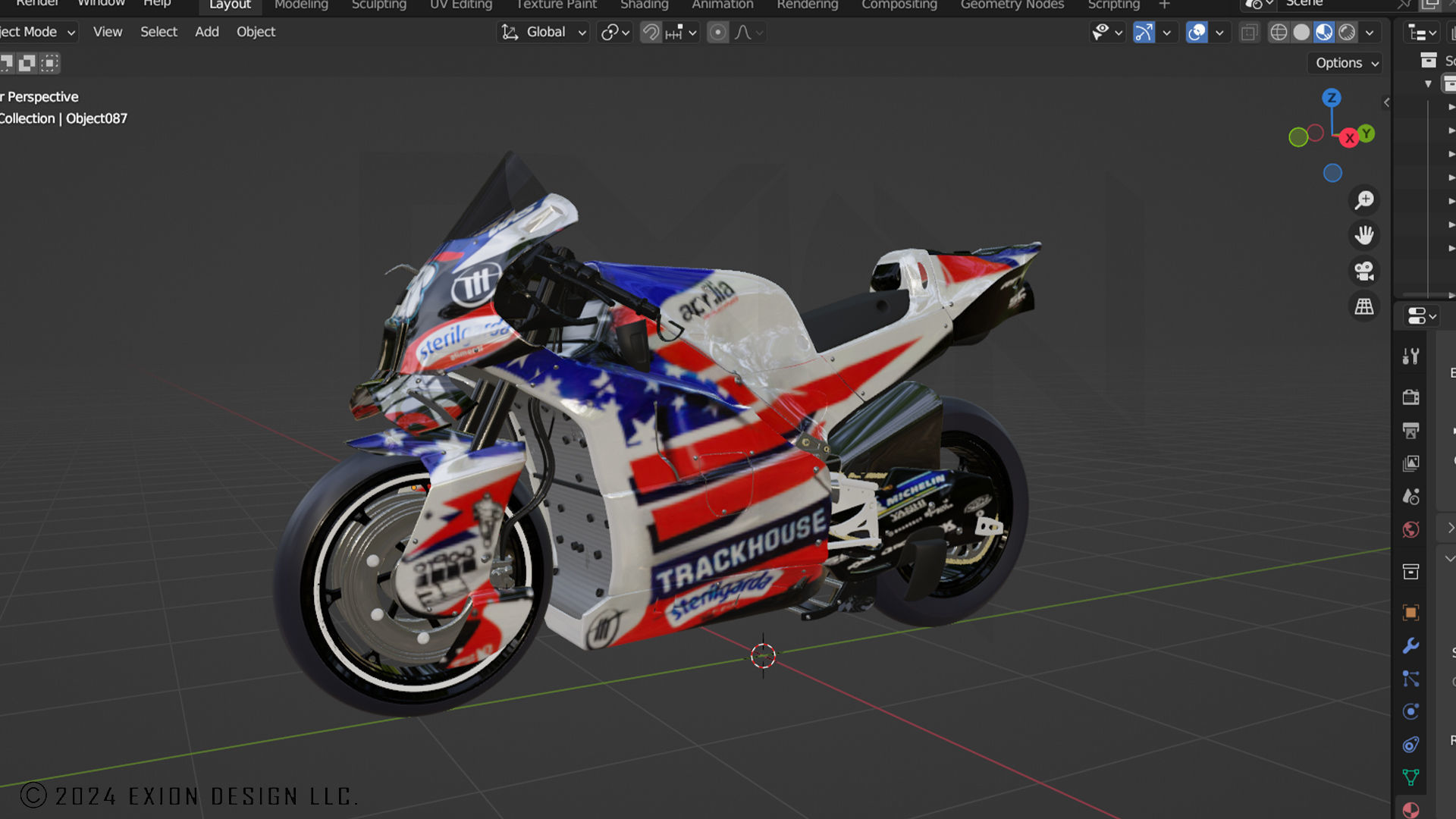Aprilia RS-GP Trackhouse Racing MotoGP 2024 3D model_12