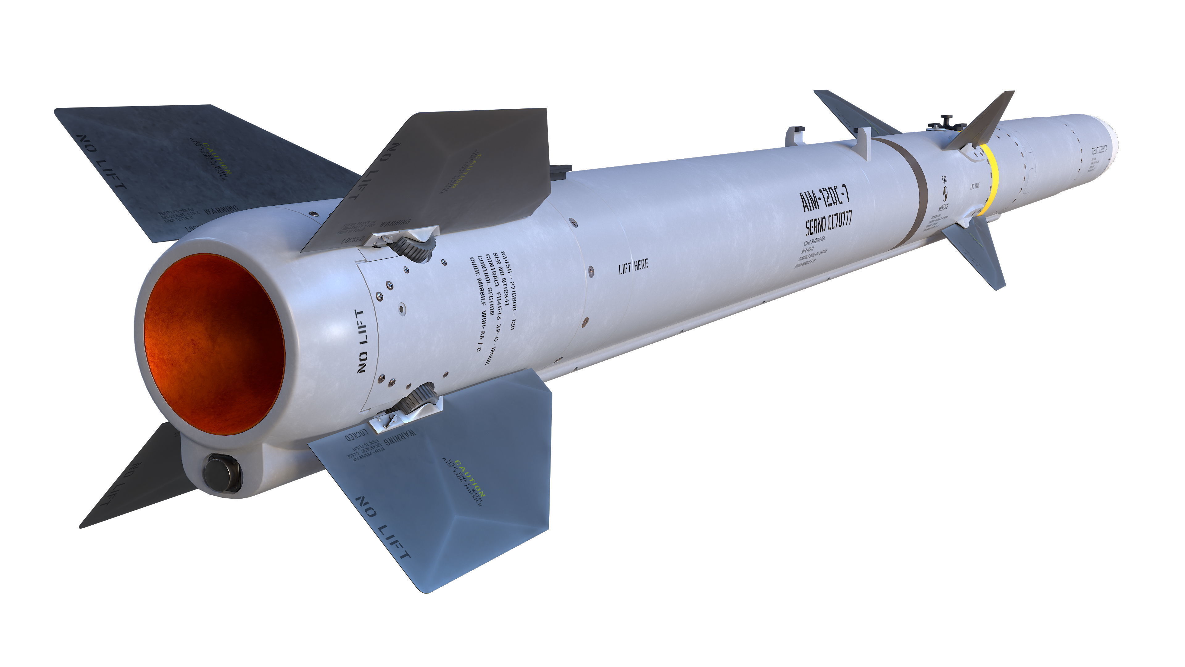 AIM-120C  3D model_3