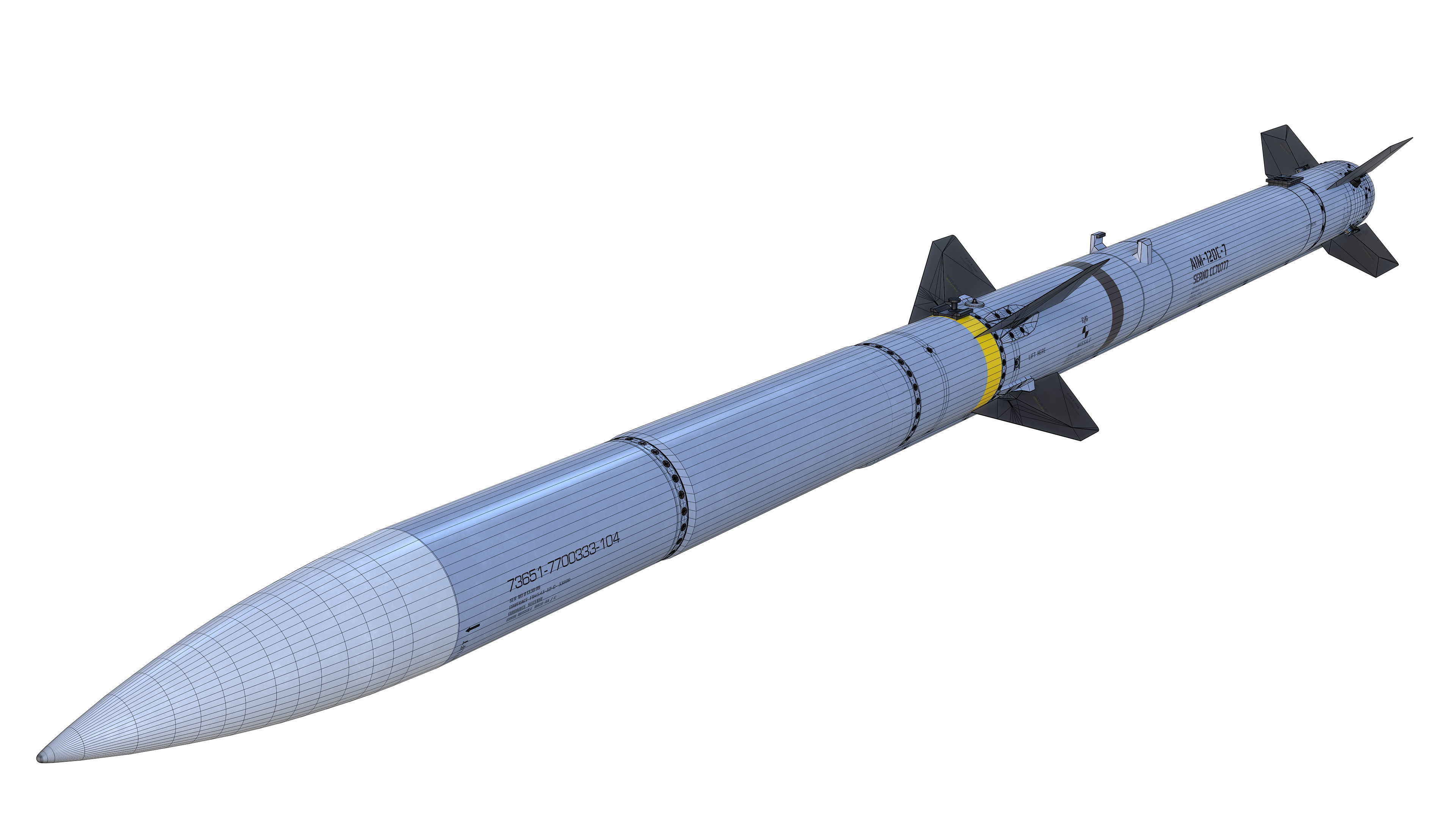 AIM-120C  3D model_10