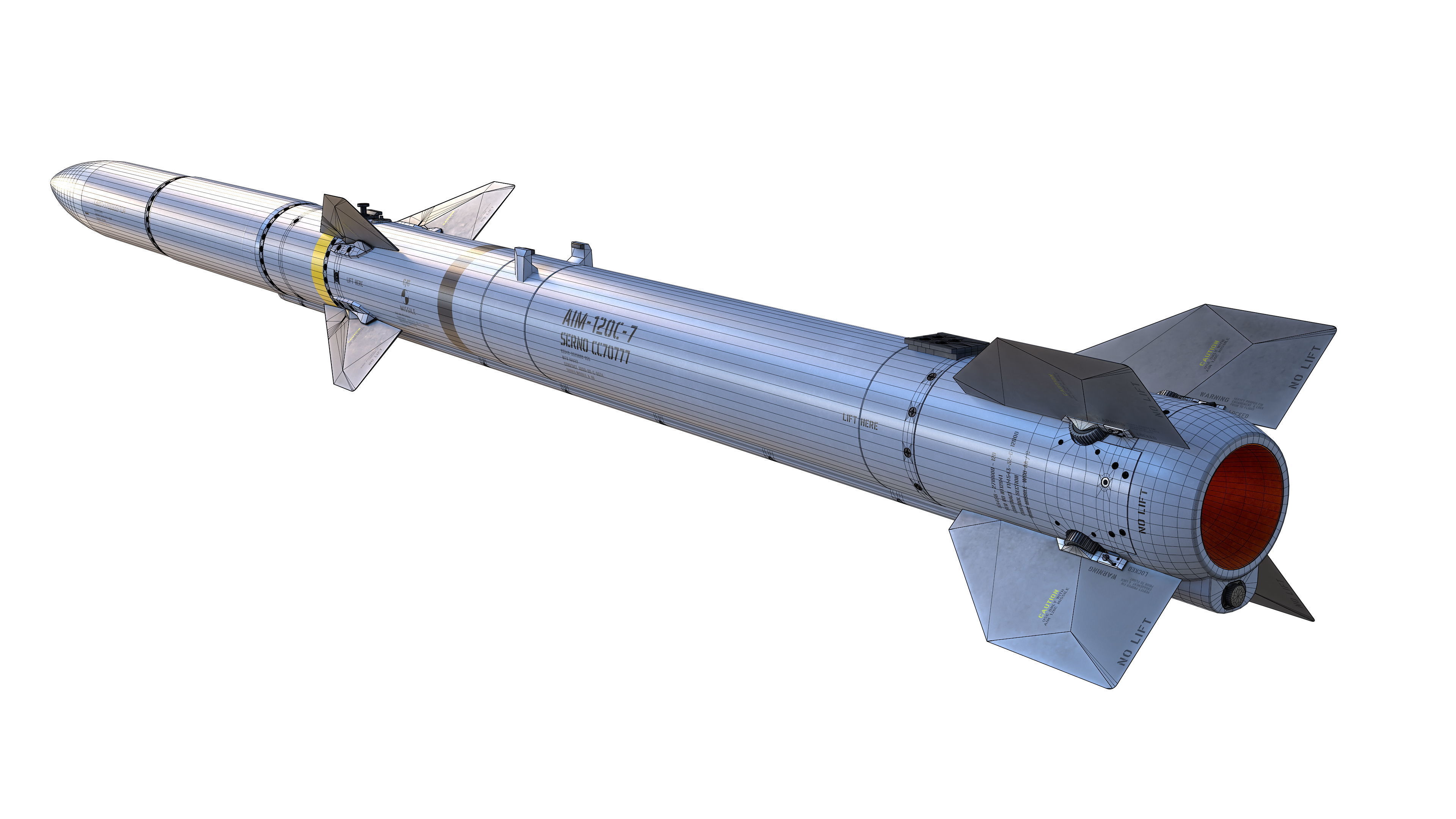 AIM-120C  3D model_11