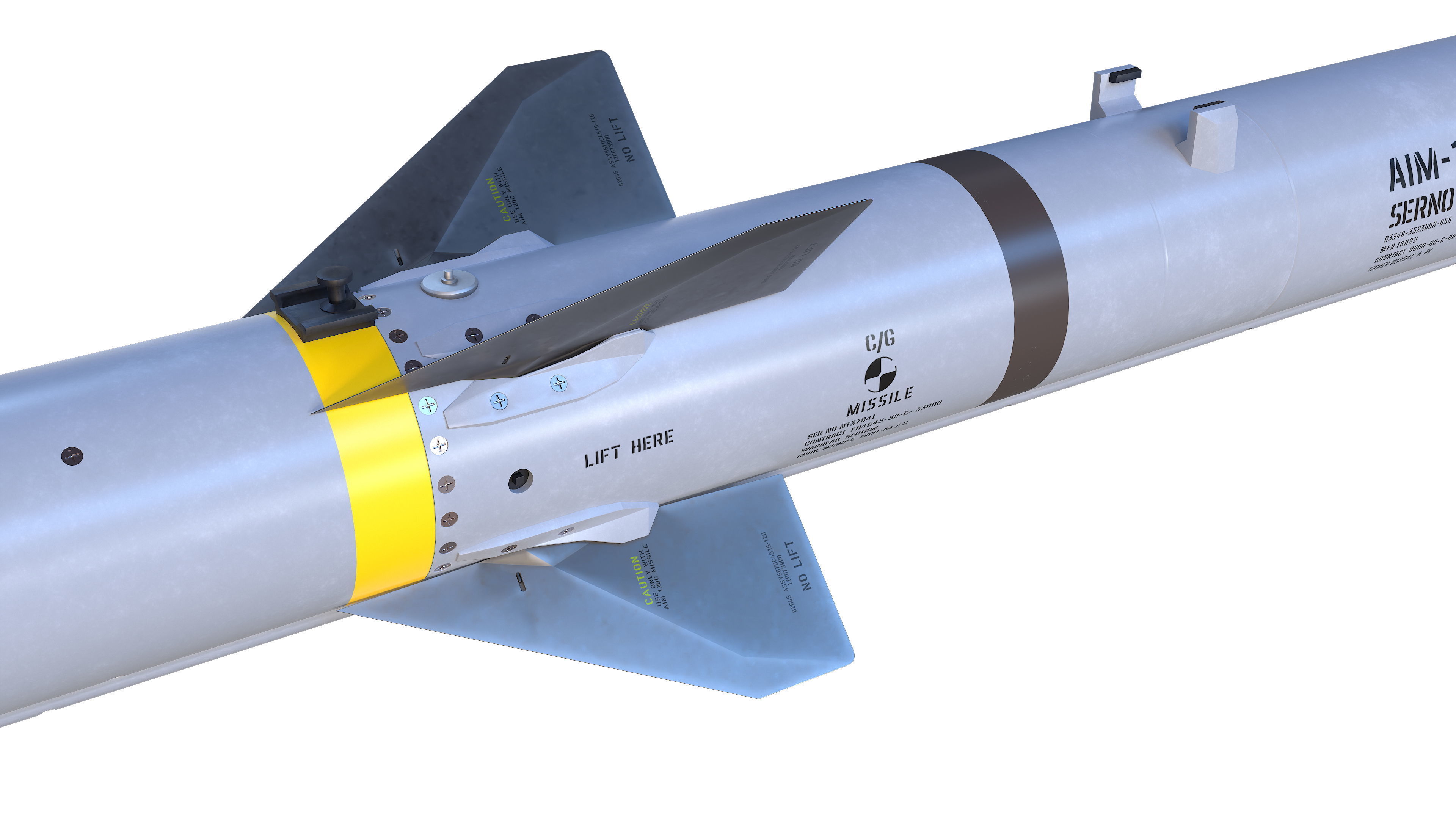 AIM-120C  3D model_6
