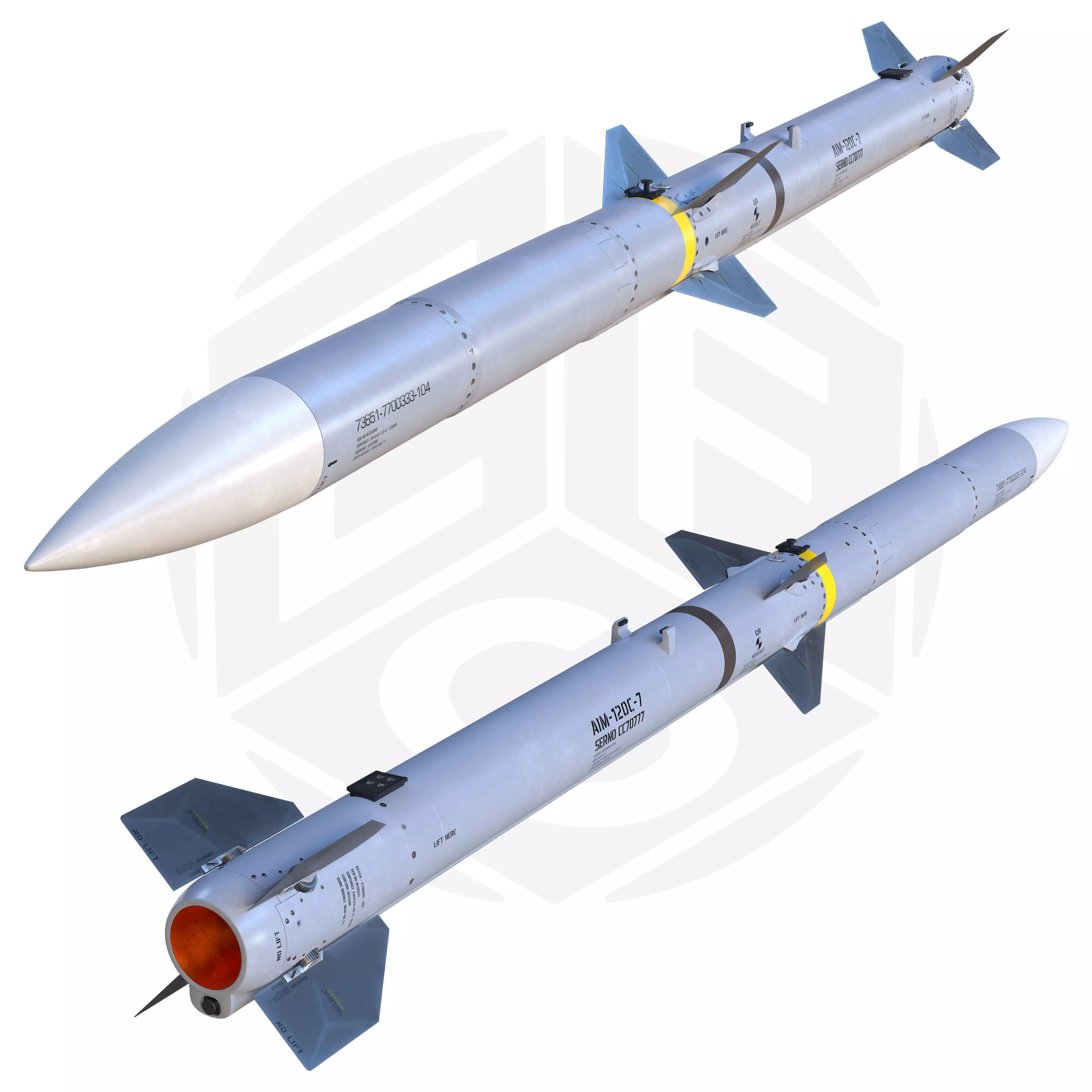 AIM-120C  3D model_0