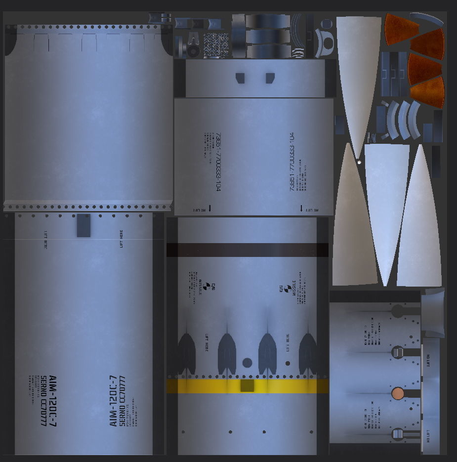 AIM-120C  3D model_15