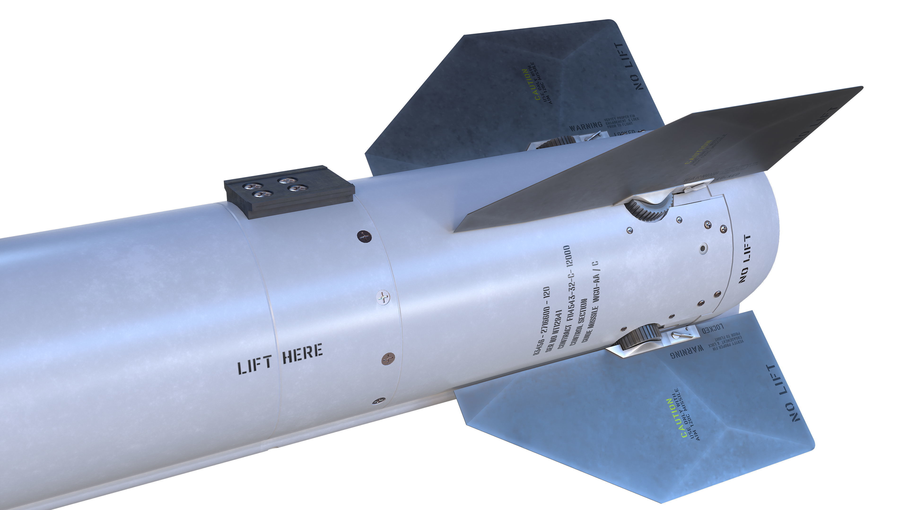AIM-120C  3D model_7