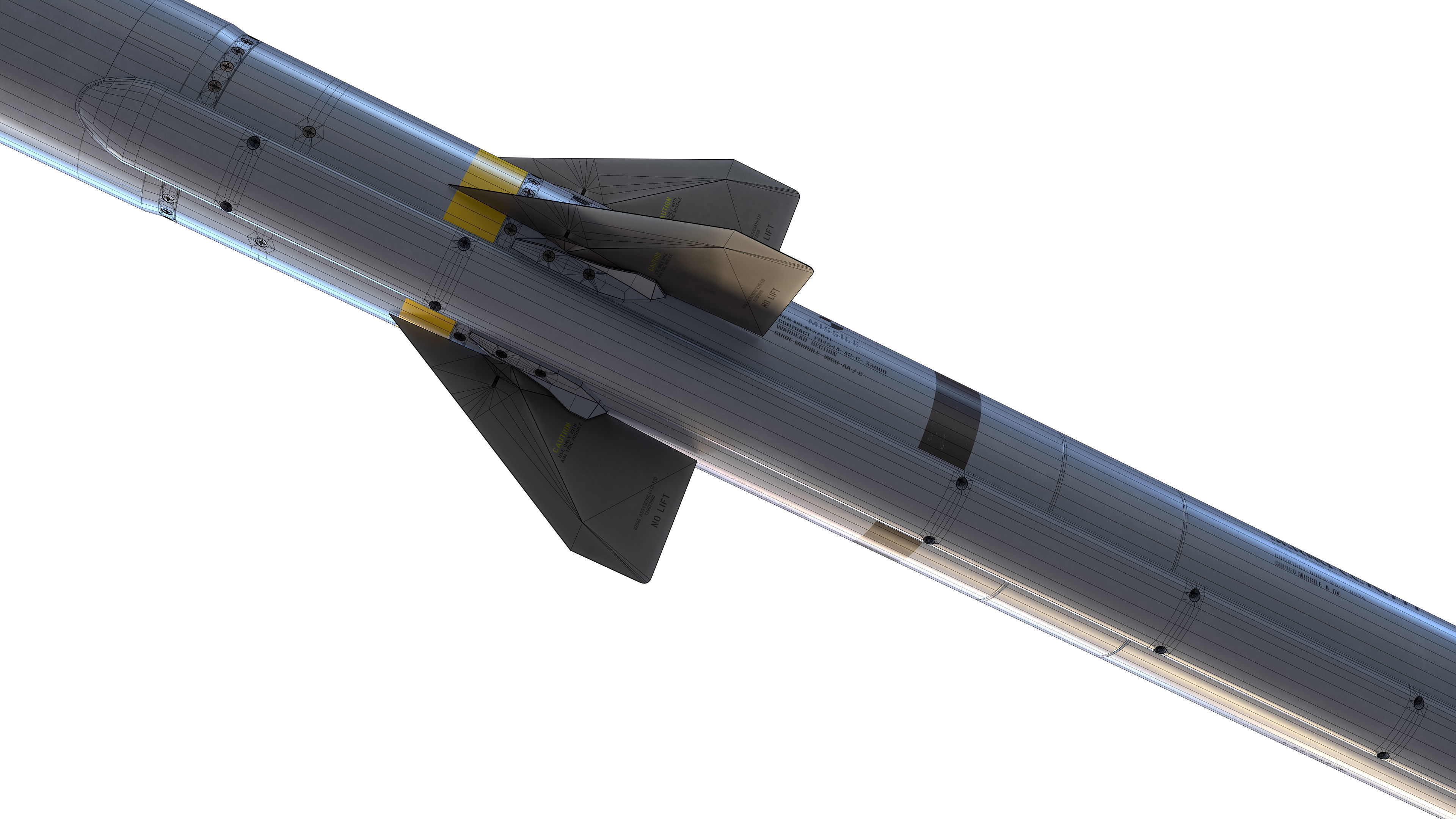 AIM-120C  3D model_14