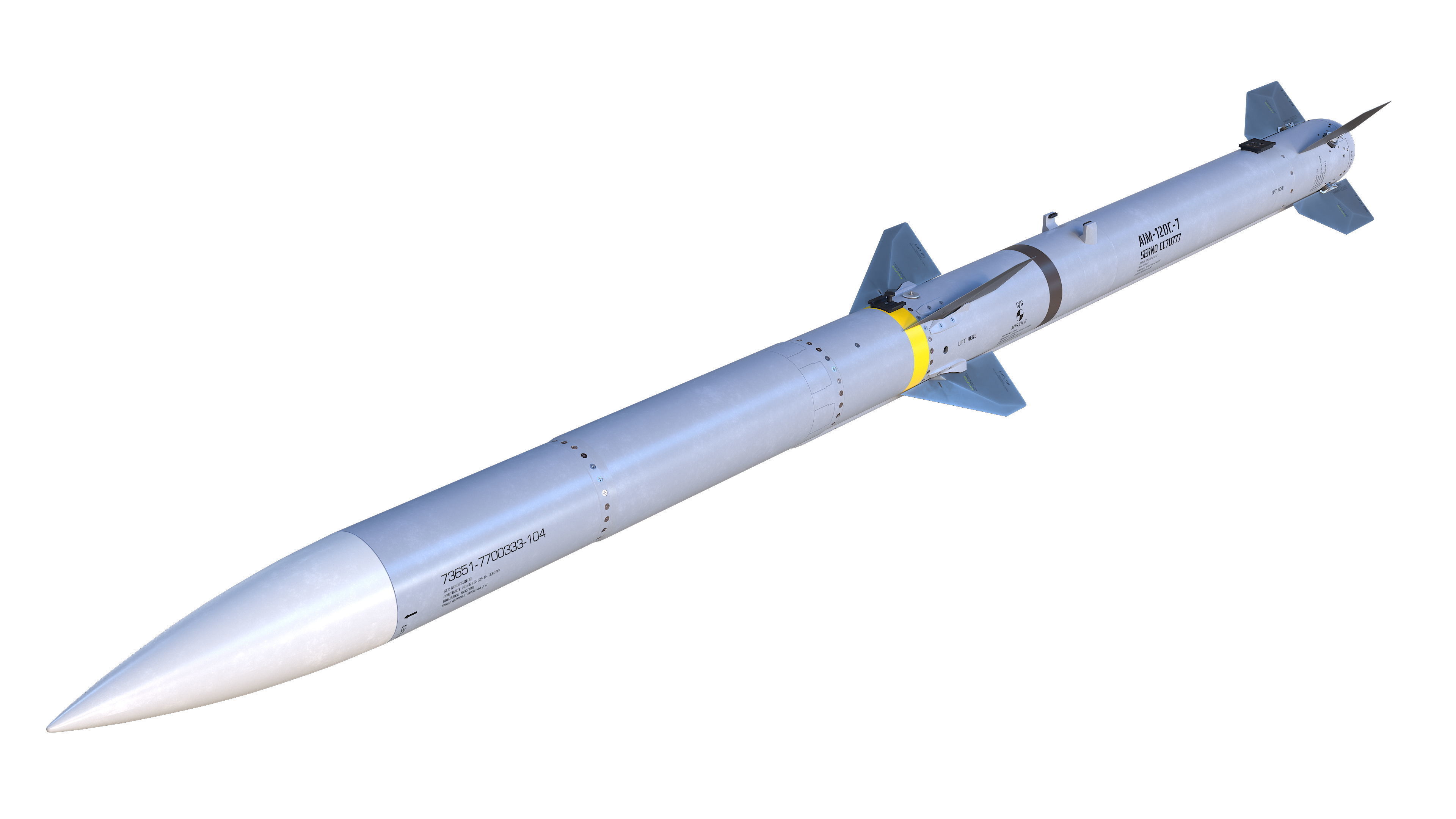 AIM-120C  3D model_1