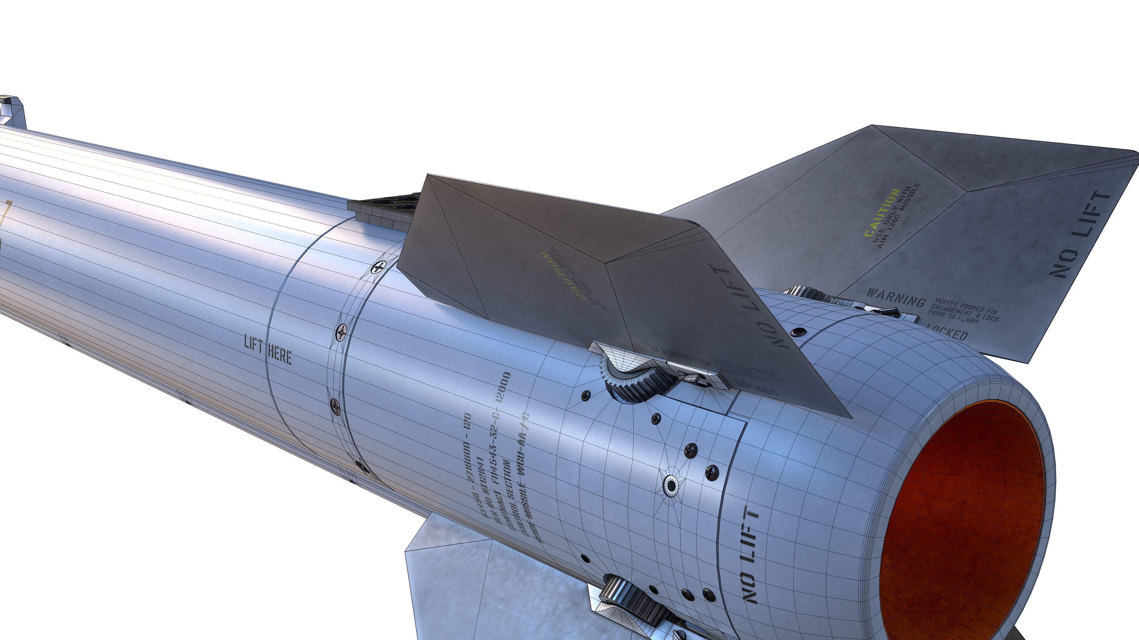AIM-120C  3D model_12