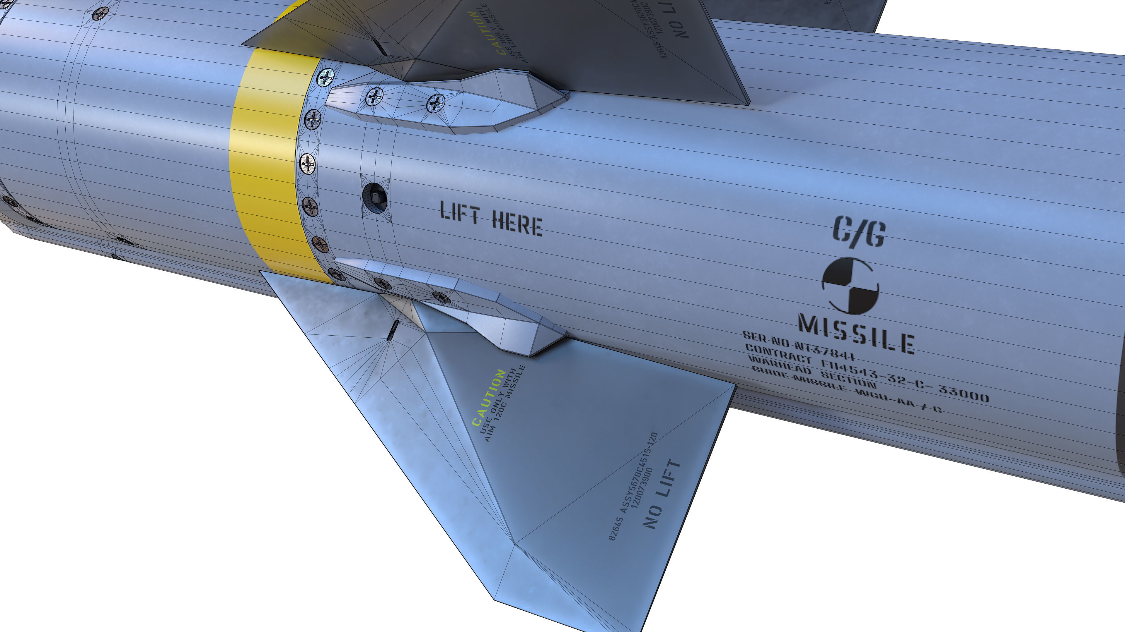 AIM-120C  3D model_13