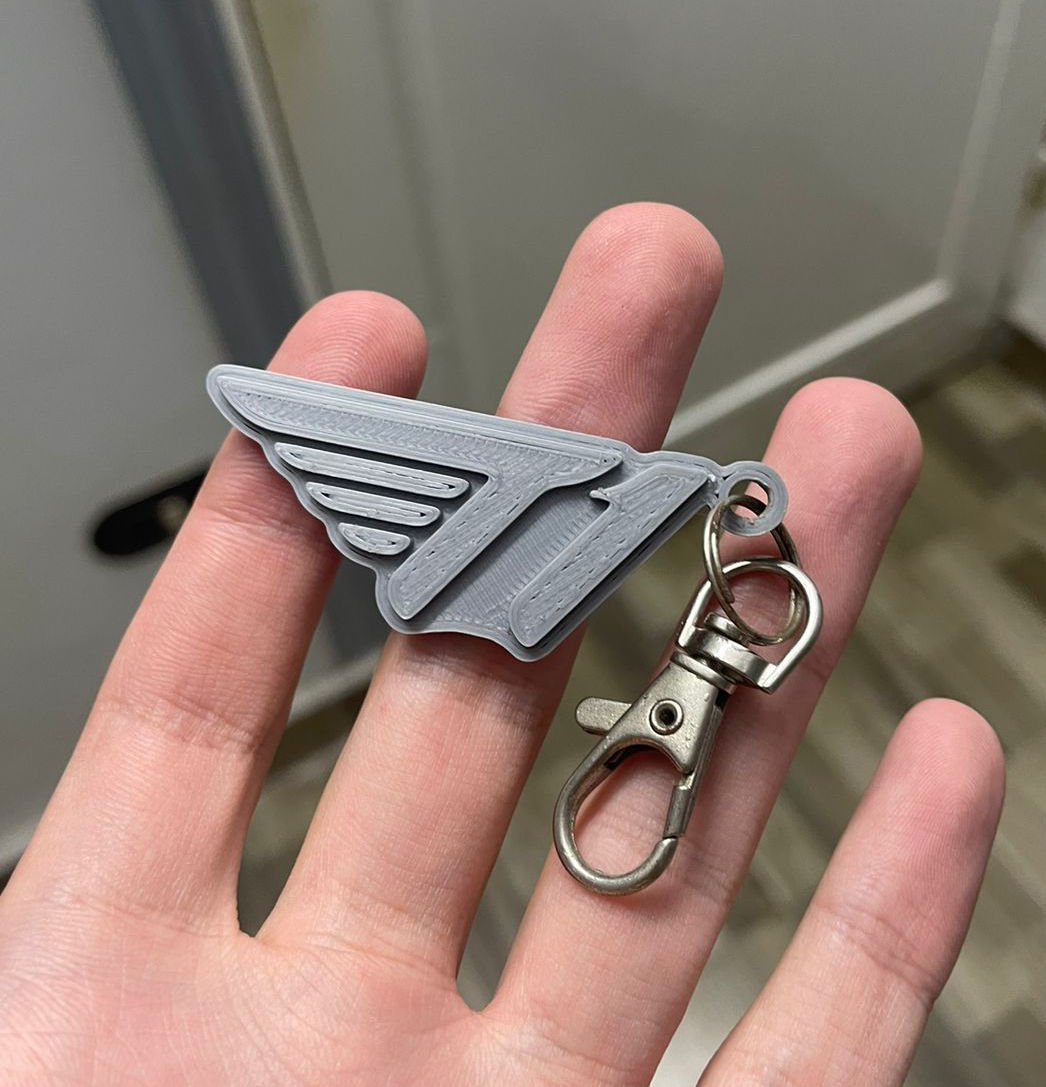 T1 league of legends logo keychain 3D print model_3