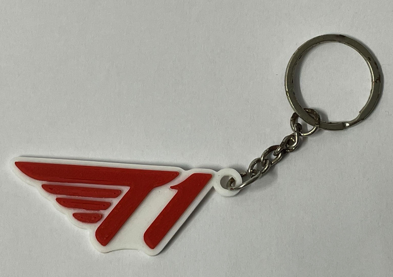 T1 league of legends logo keychain 3D print model_4