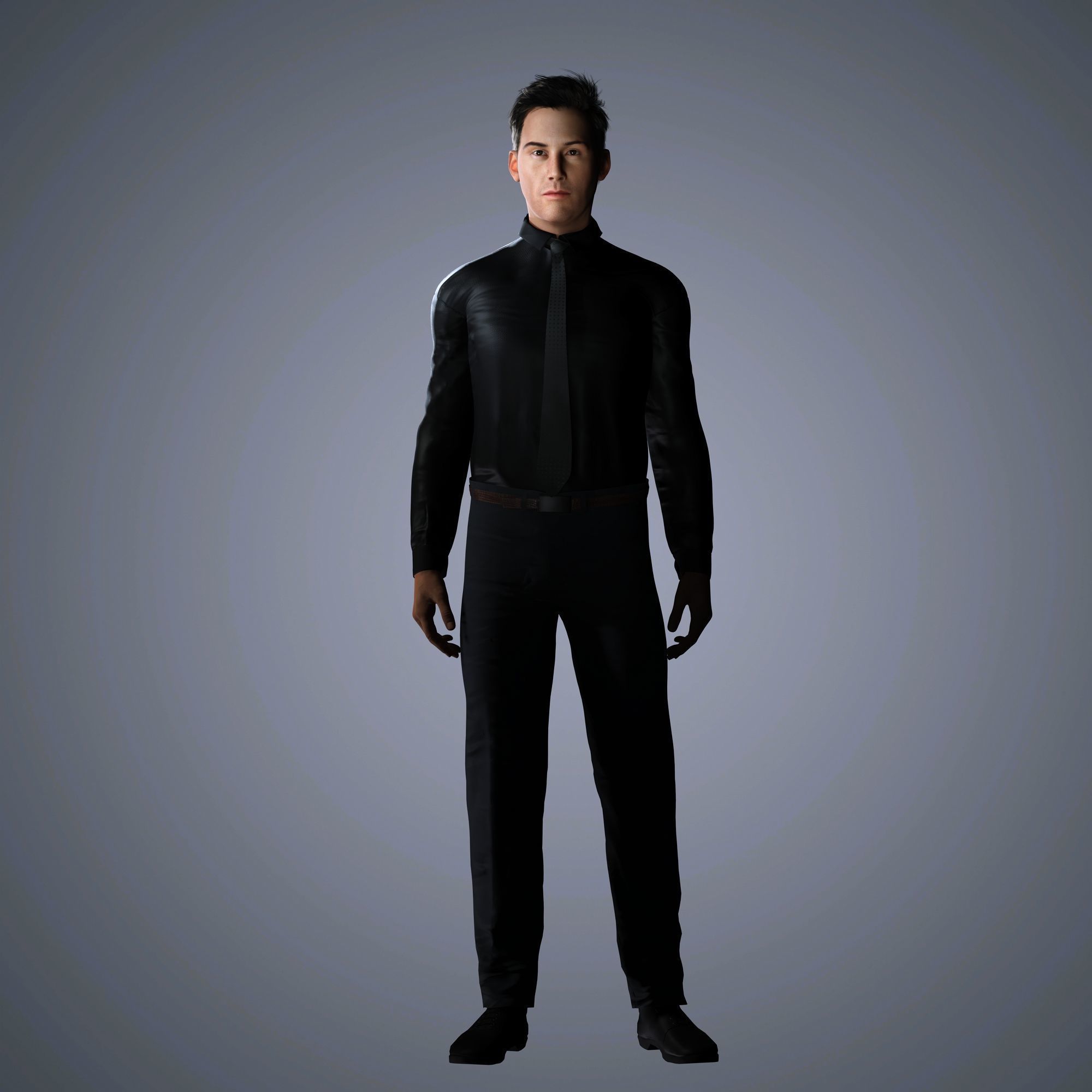 Keanu Reeves Character 3D Model Low-poly 3D model_6