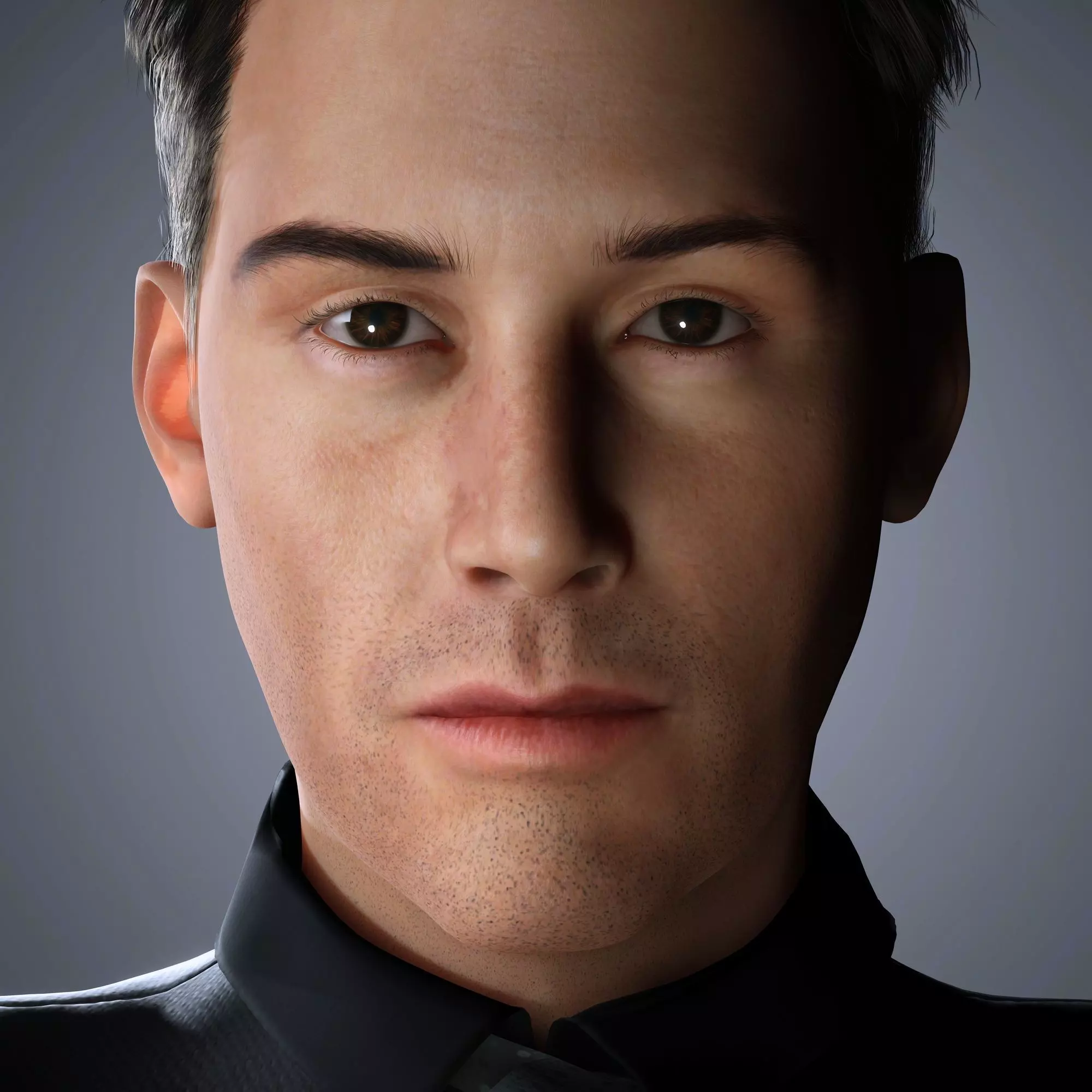 Keanu Reeves Character 3D Model Low-poly 3D model_0